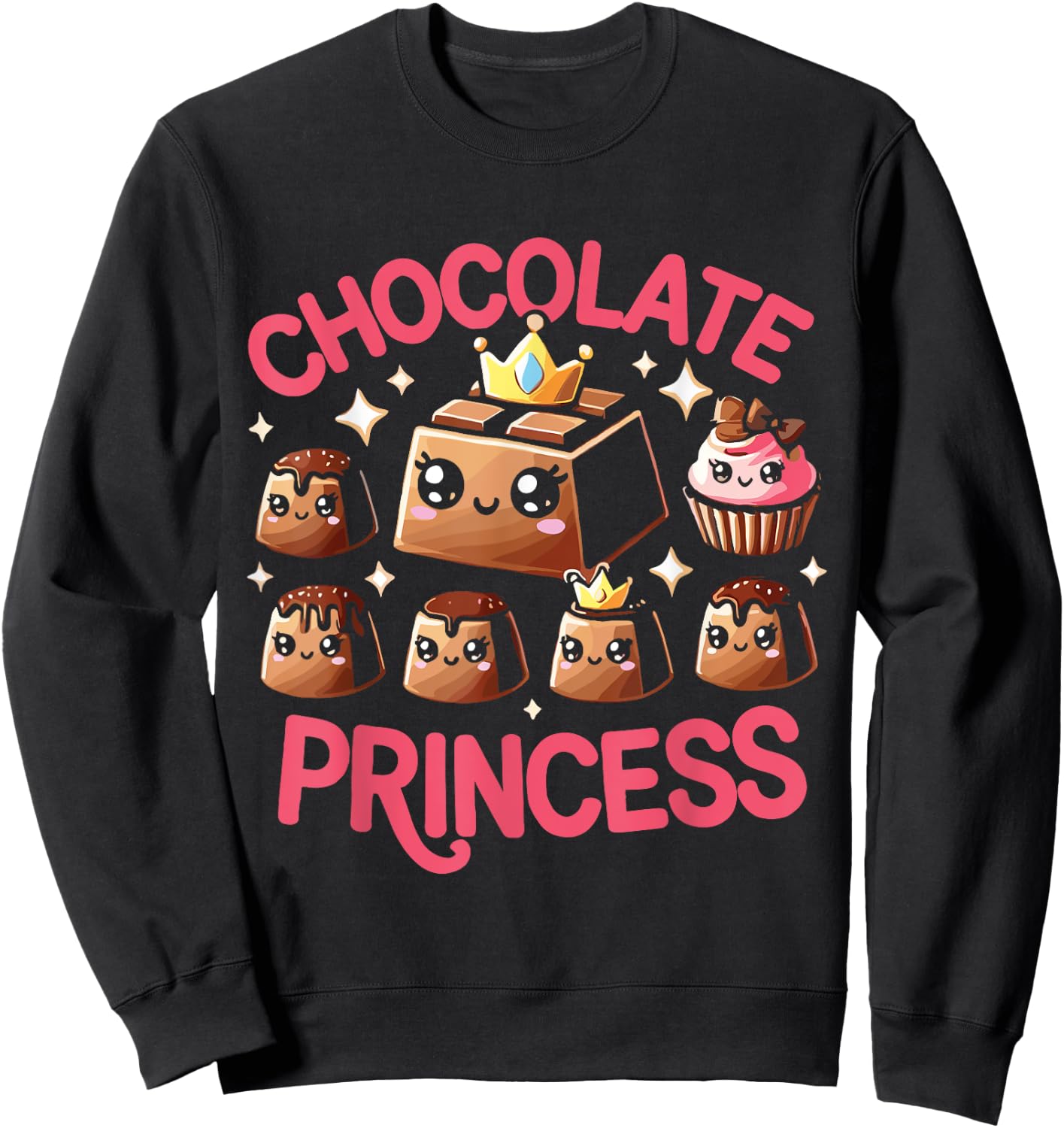 Chocoholic Chocolate Princess Chocolate Milk Sweatshirt - Sweatshirt | Black