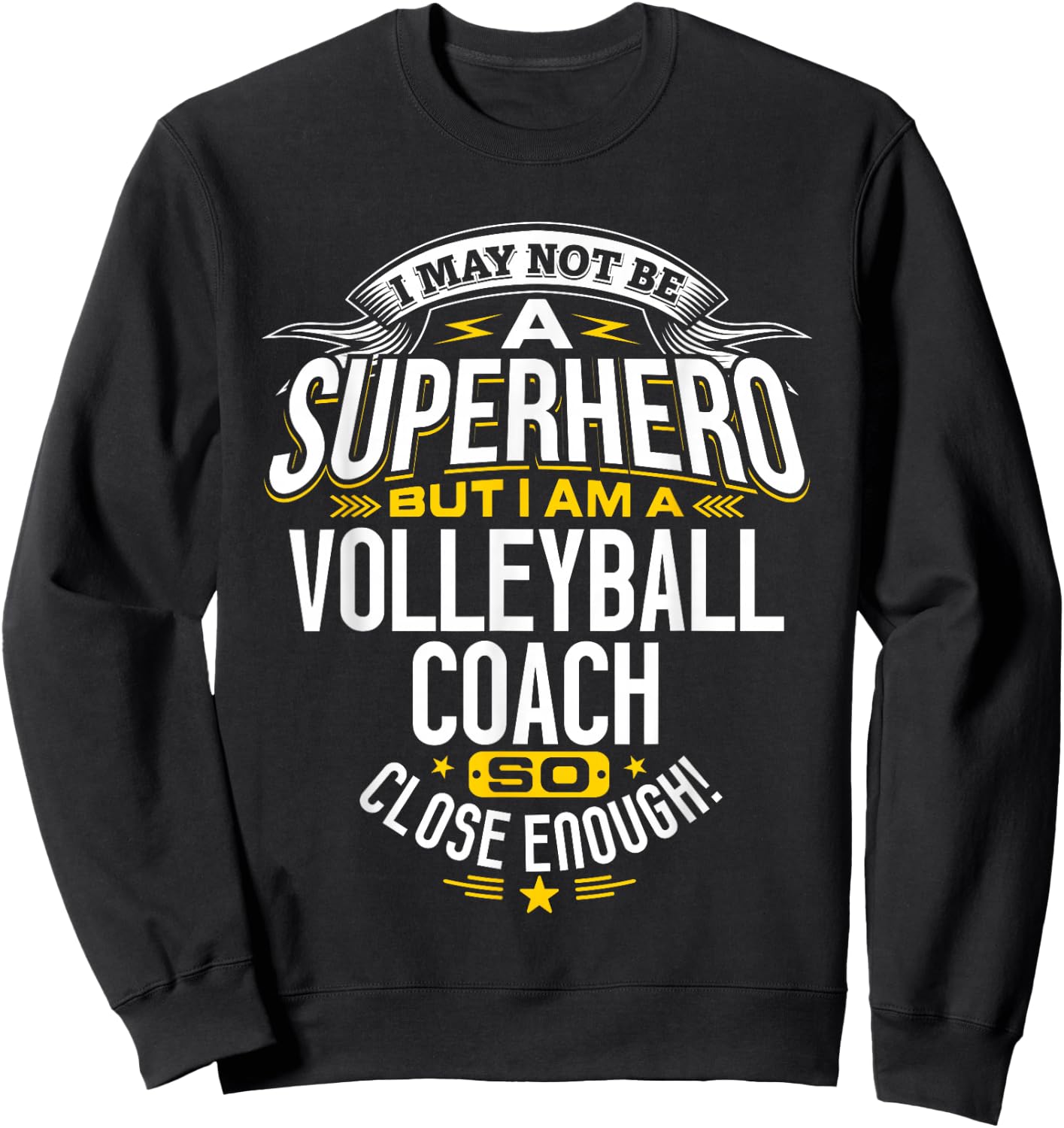 Volleyball Coach Gift Superhero Volleyball Shirt Sweatshirt - Sweatshirt | Black
