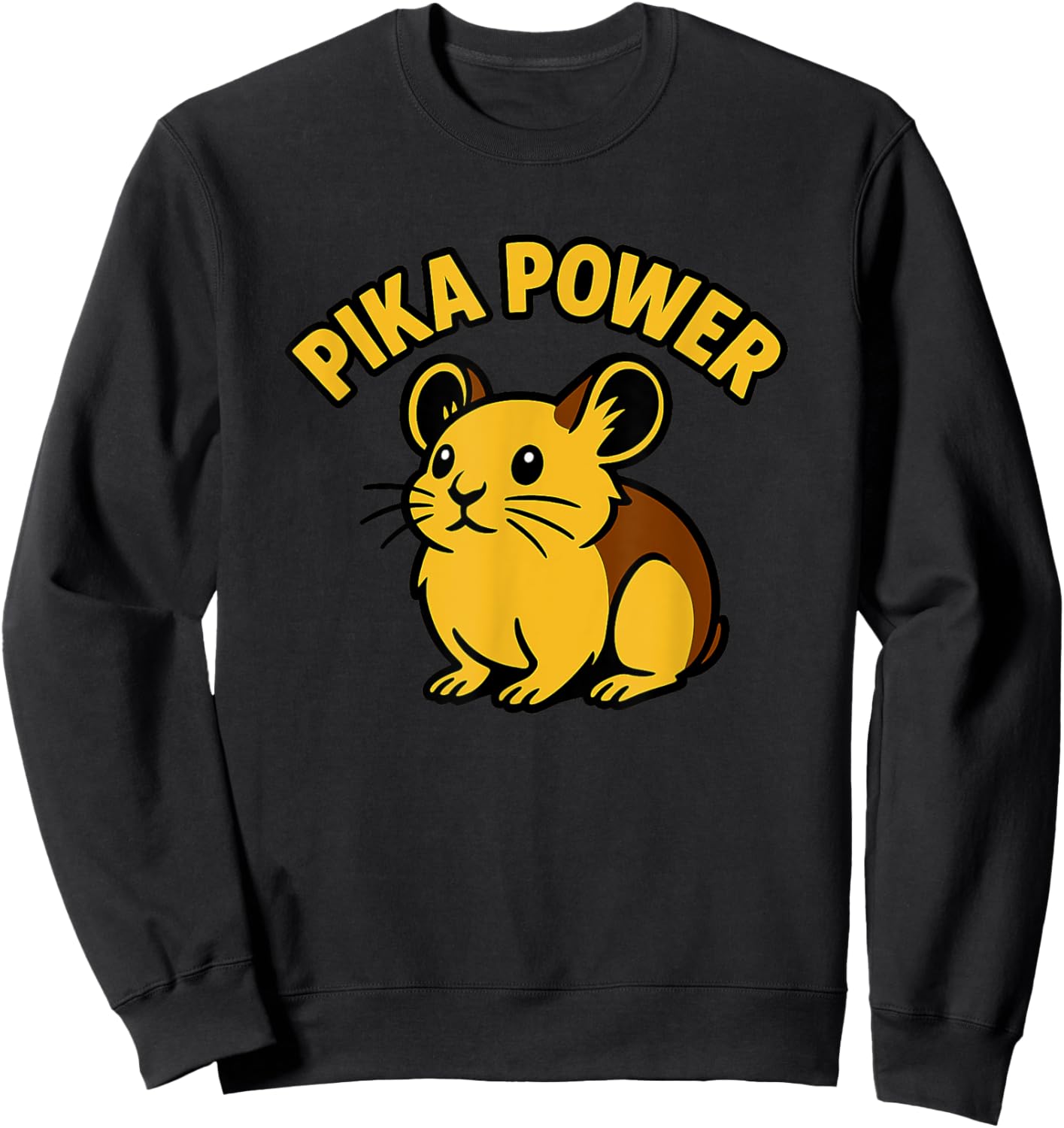 Pika Power Cute Pika Sweatshirt - Sweatshirt | Black