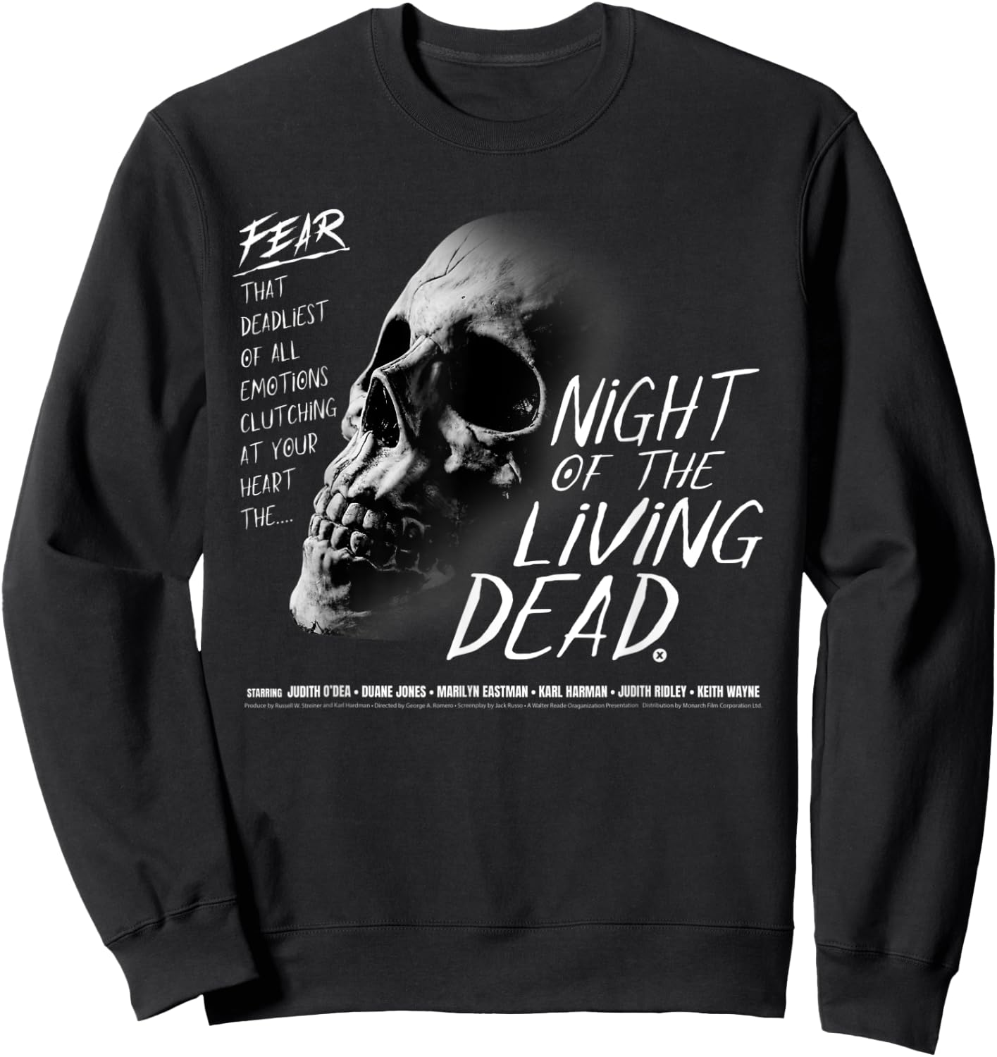 Classic Vintage Retro Zombie Movie Poster Sweatshirt - Sweatshirt | Black