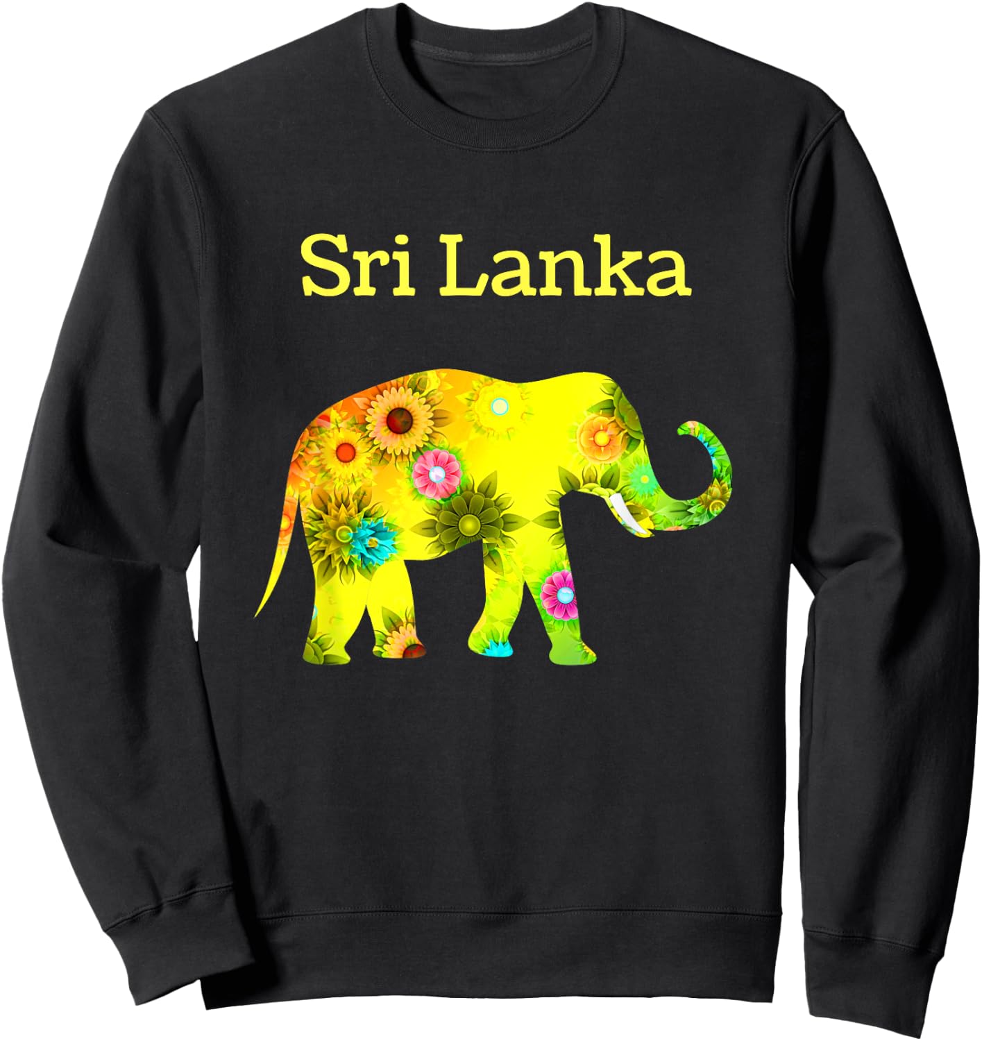Sri Lanka Elephant Sweatshirt - Sweatshirt | Black