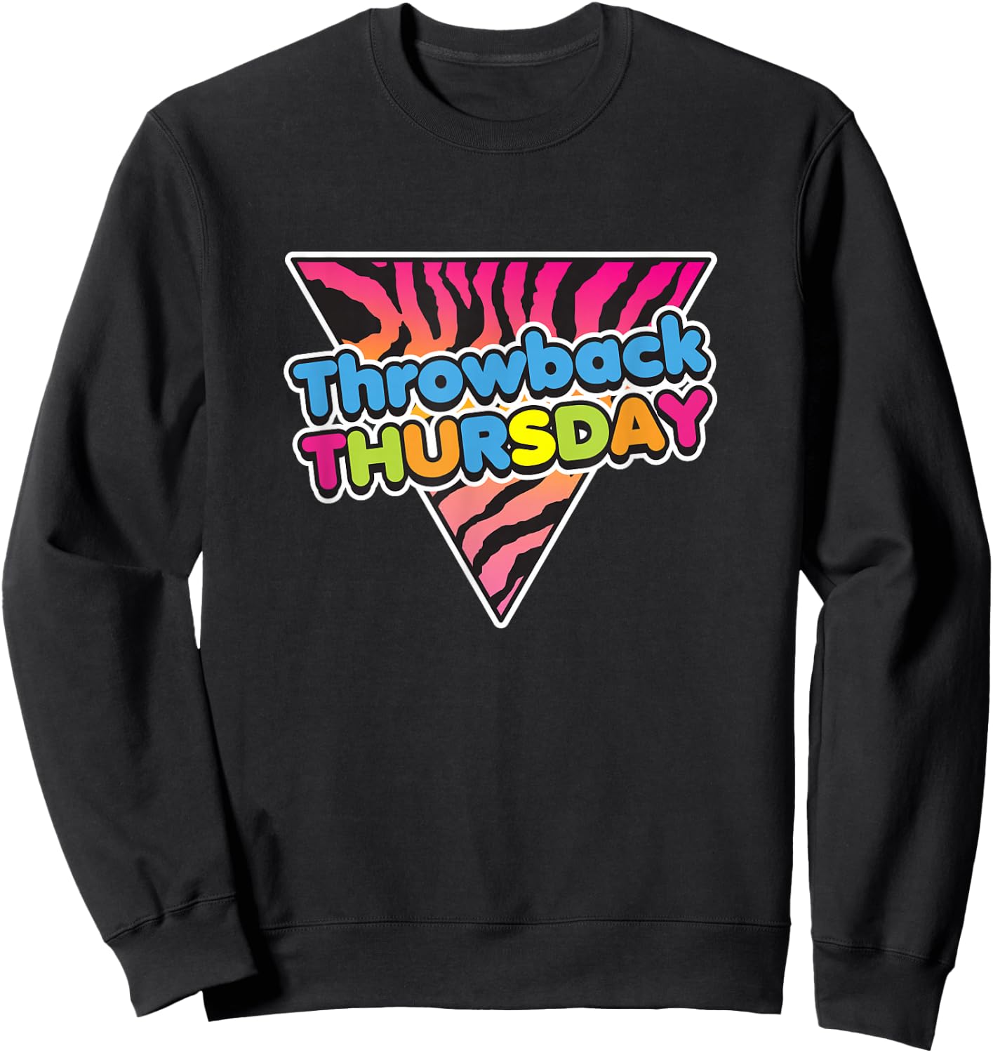 80s Throwback Thursday Funny Saying Graphic Sweatshirt - Sweatshirt | Black