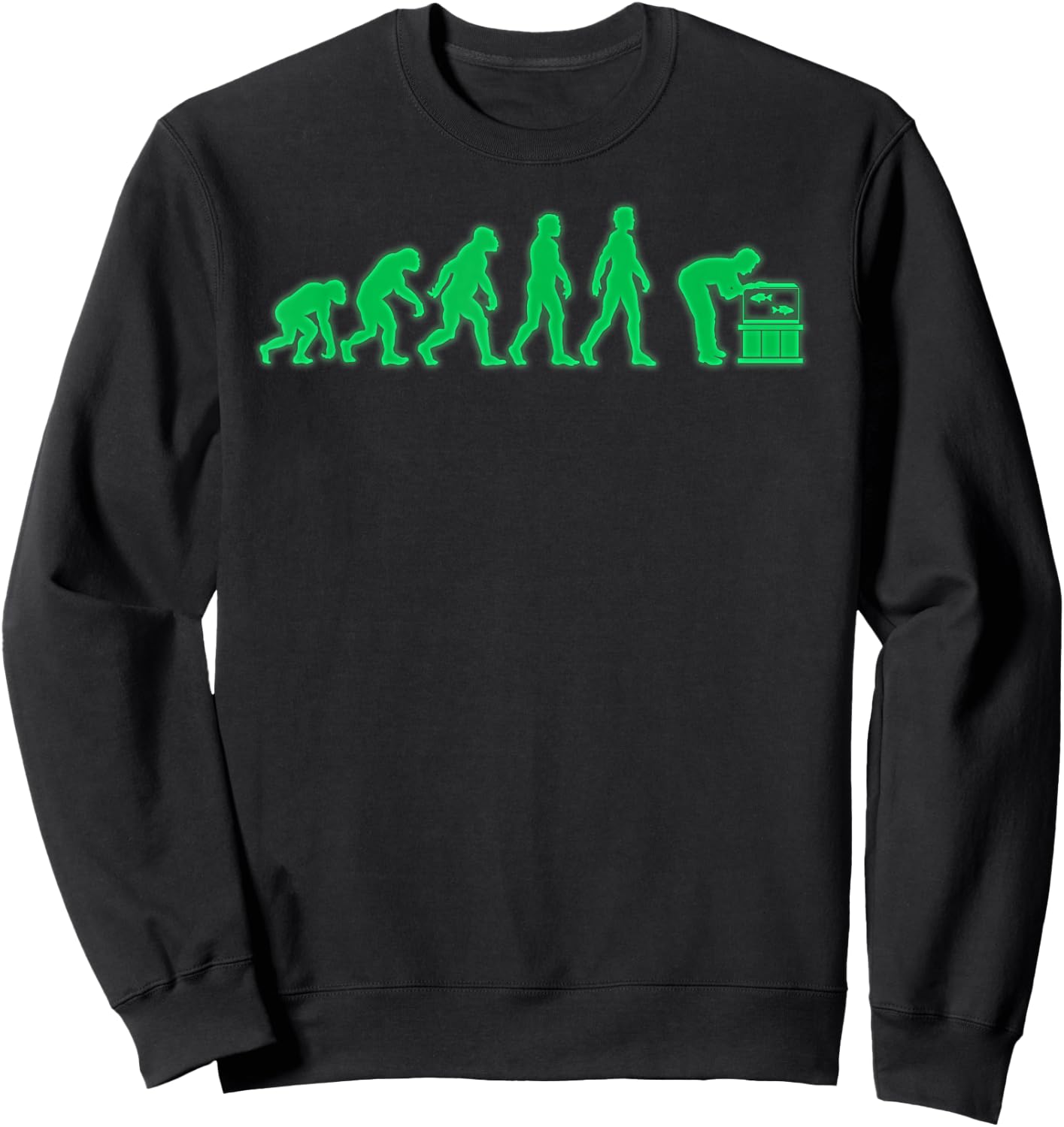 Aquarium Evolution Funny Aquarium Sweatshirt - Sweatshirt | Black