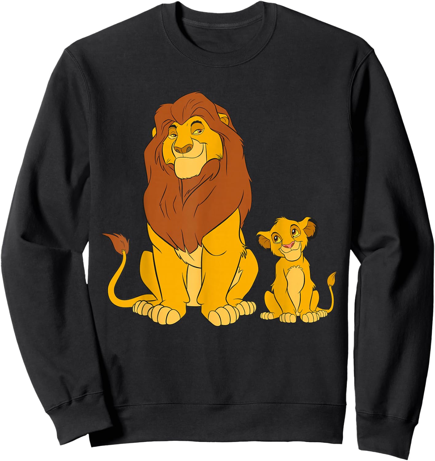 Disney The Lion King Young Simba and Mufasa Sweatshirt - Sweatshirt | Black
