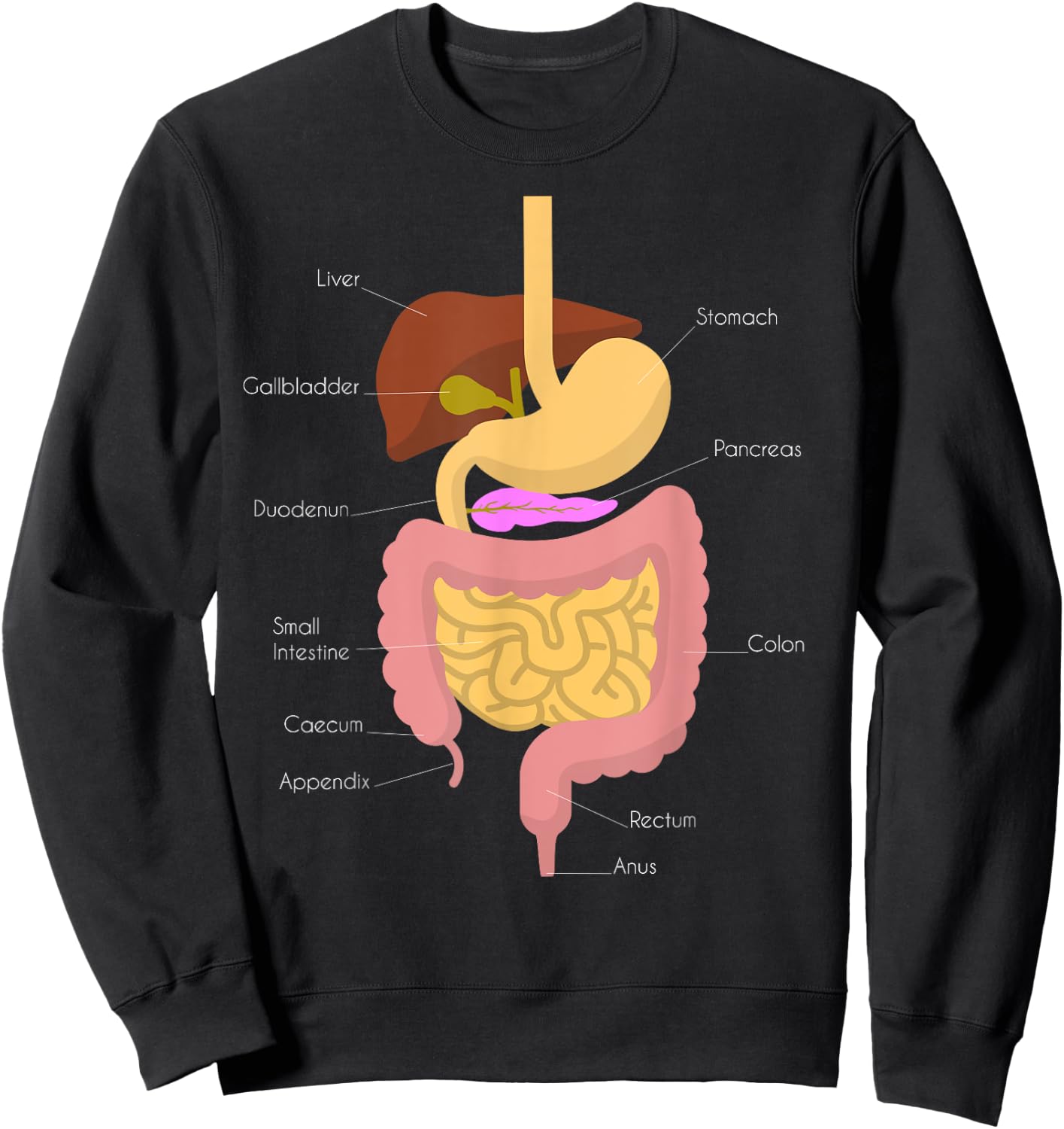 Digestive System Sweatshirt - Sweatshirt | Black