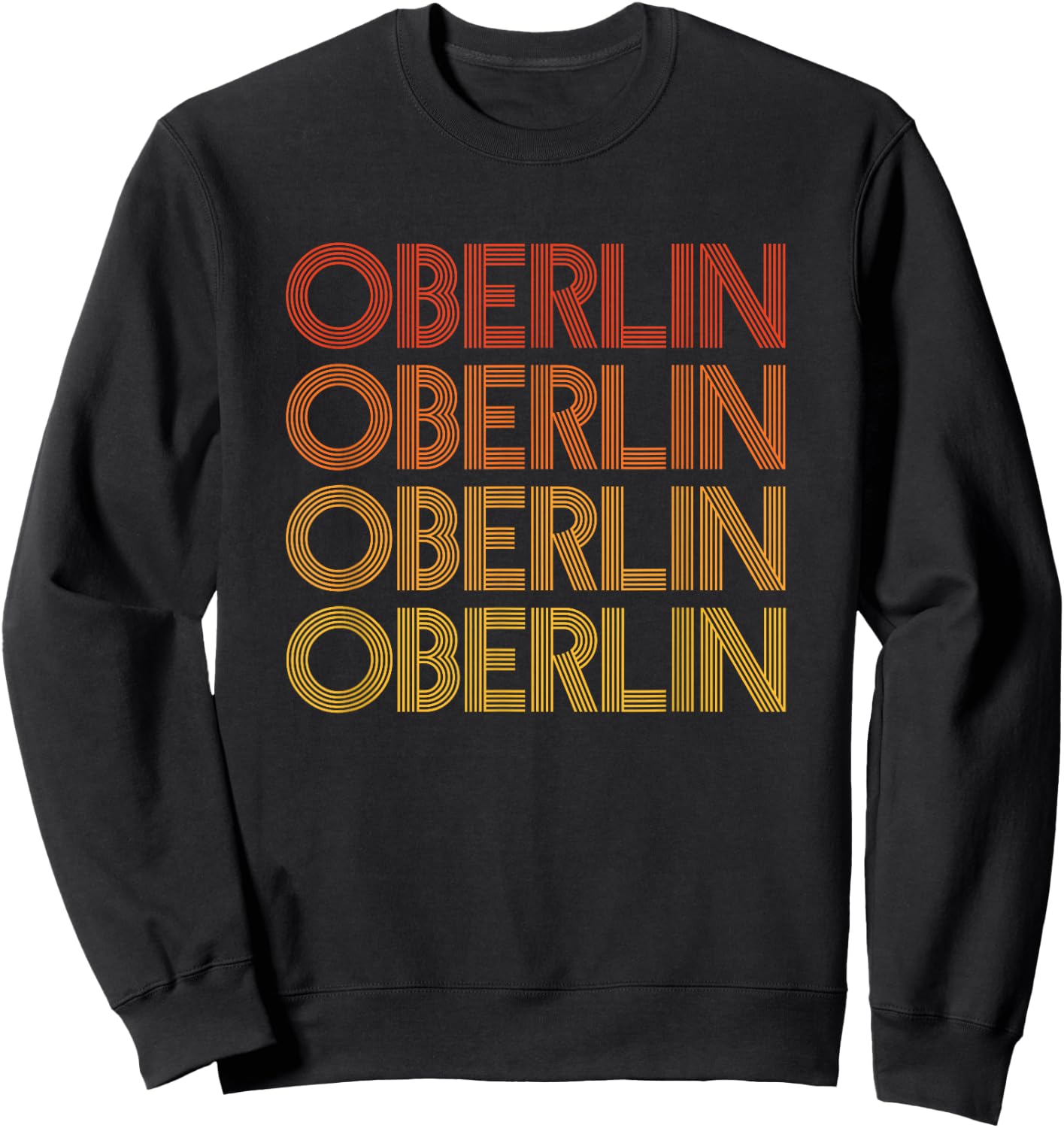 Oberlin, Ohio - Retro Vintage T Shirt Sweatshirt - Sweatshirt | Black