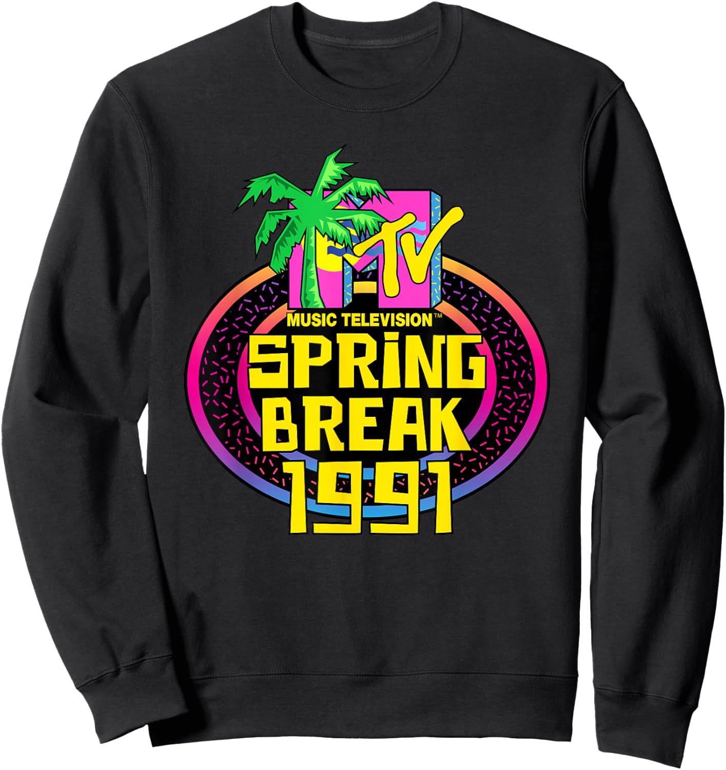 MTV Spring Break 1991 Classic Logo Sweatshirt - Sweatshirt | Black
