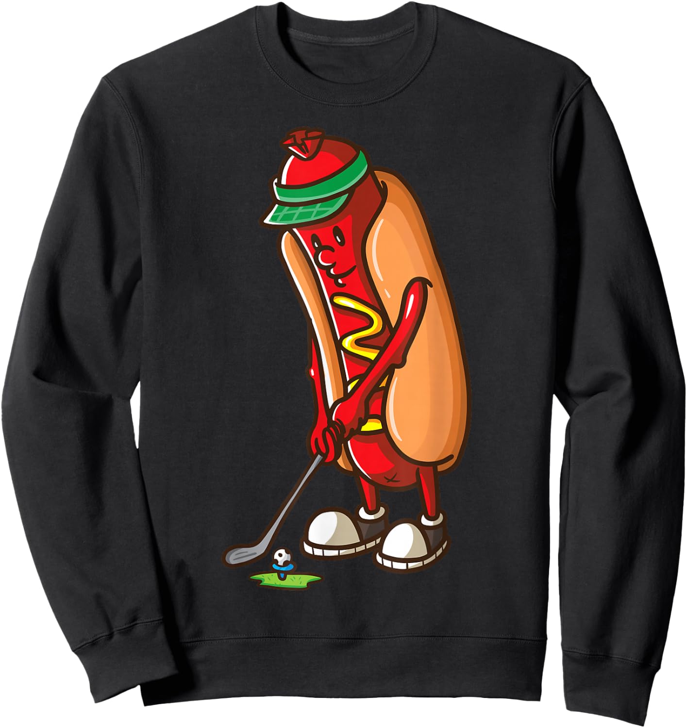 Golf Game Hot Dog Golf Gifts Shirts Boys Sweatshirt - Sweatshirt | Black