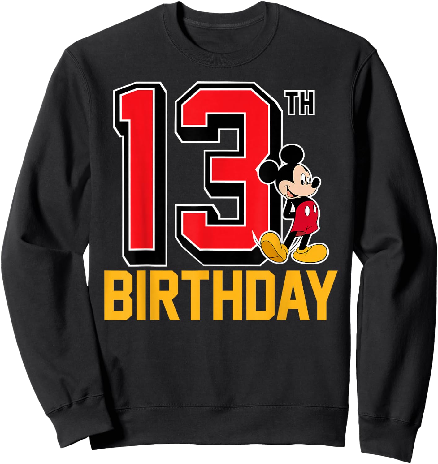 Disney - Mickey 13th Birthday Sweatshirt - Sweatshirt | Black