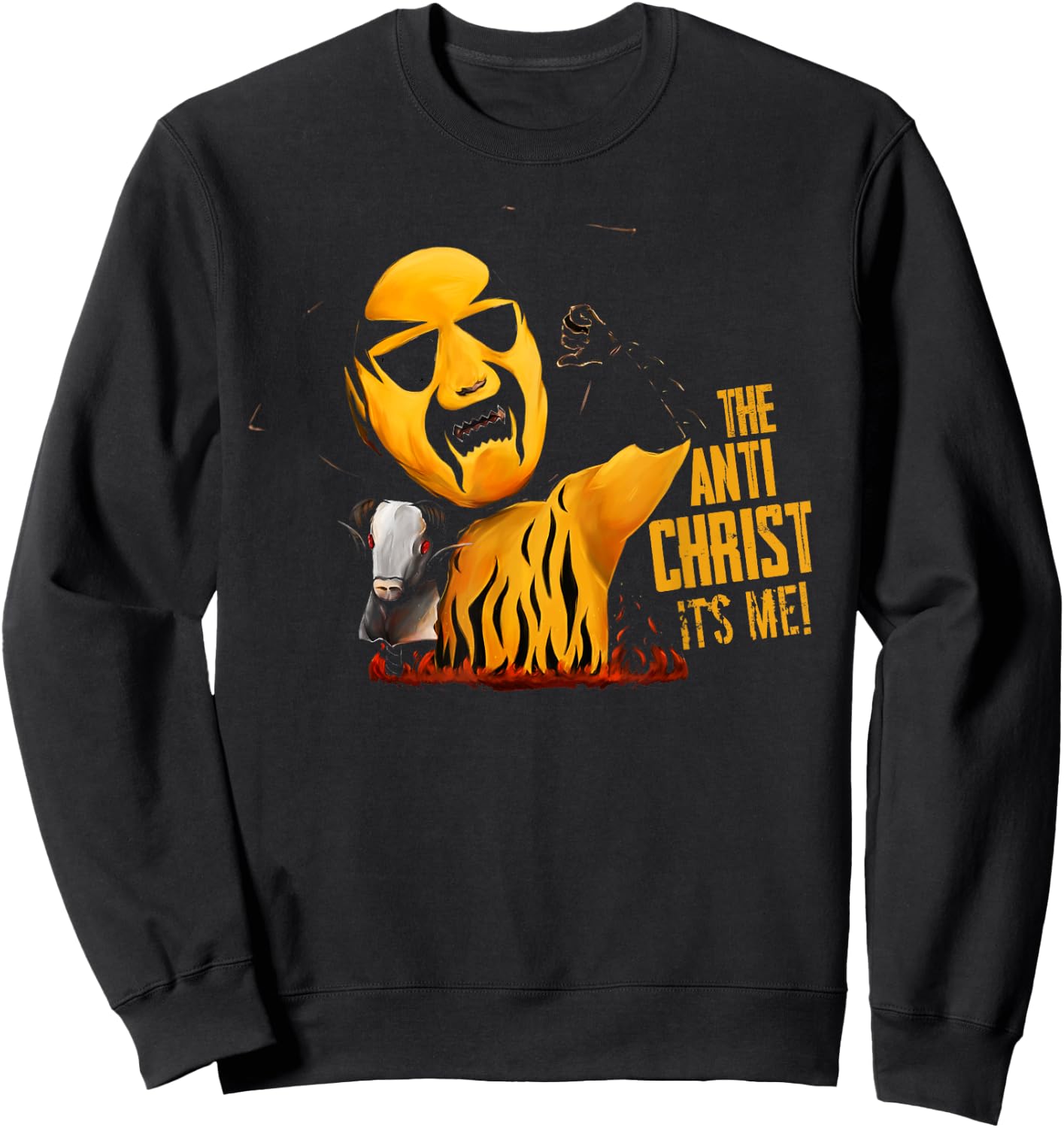 Lucha Libre Antichrist Luchador T Shirt Sweatshirt - Sweatshirt | Black