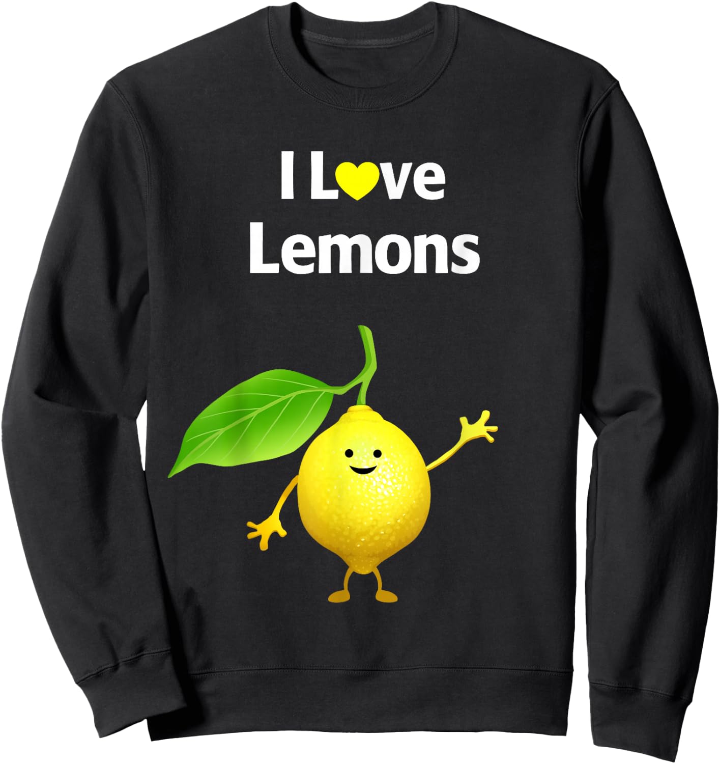 I Love Lemons Sweatshirt - Sweatshirt | Black