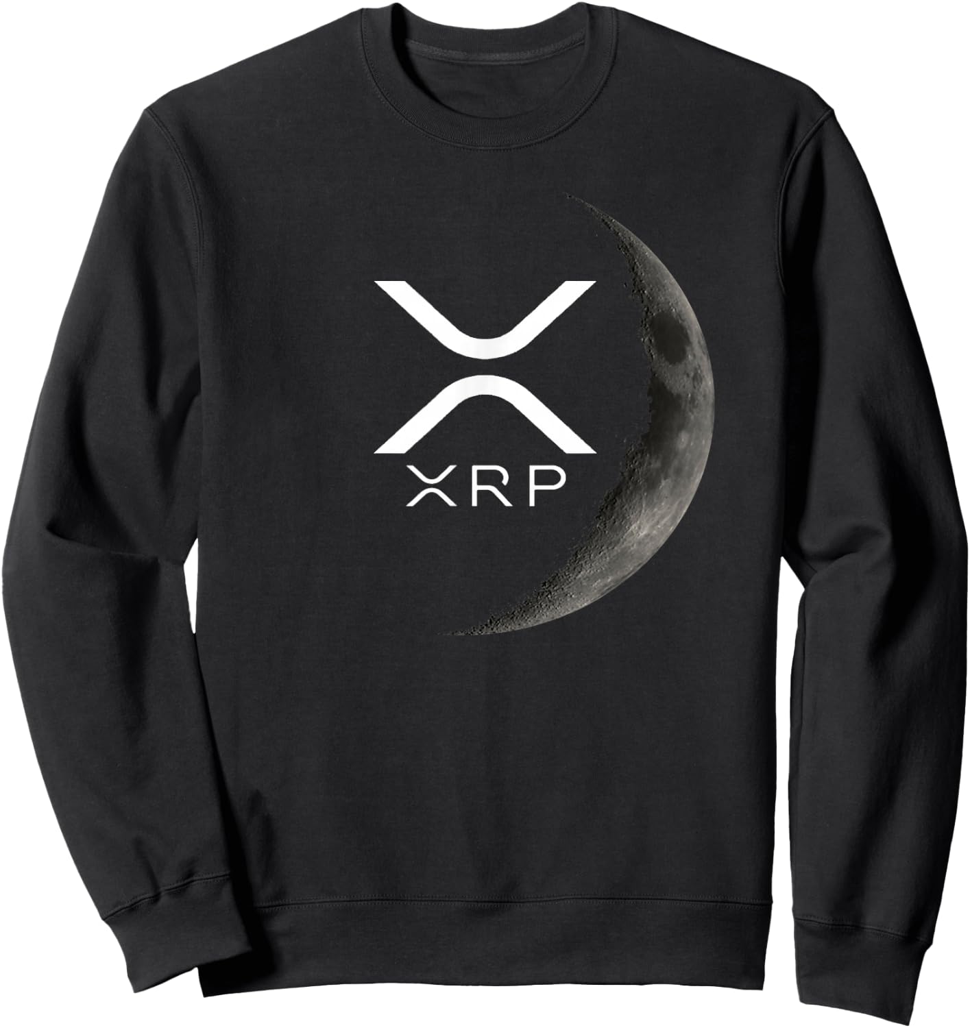 Ripple XRP Moon Sweatshirt - Sweatshirt | Black