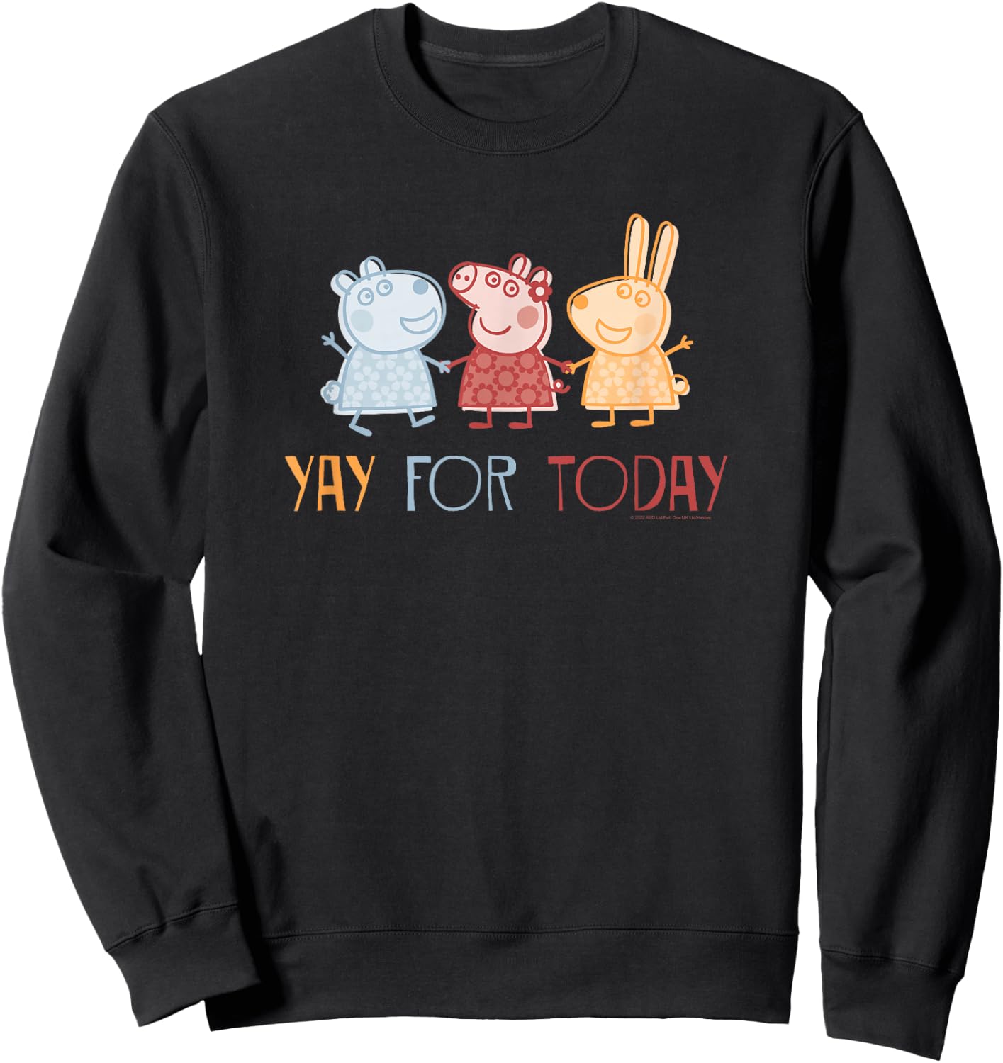 Peppa Pig Yay! For Today Rebecca Rabbit And Suzy Sheep Sweatshirt - Sweatshirt | Black