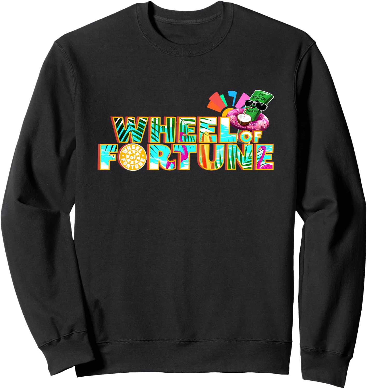 Wheel of Fortune Tropical Logo Sweatshirt - Sweatshirt | Black