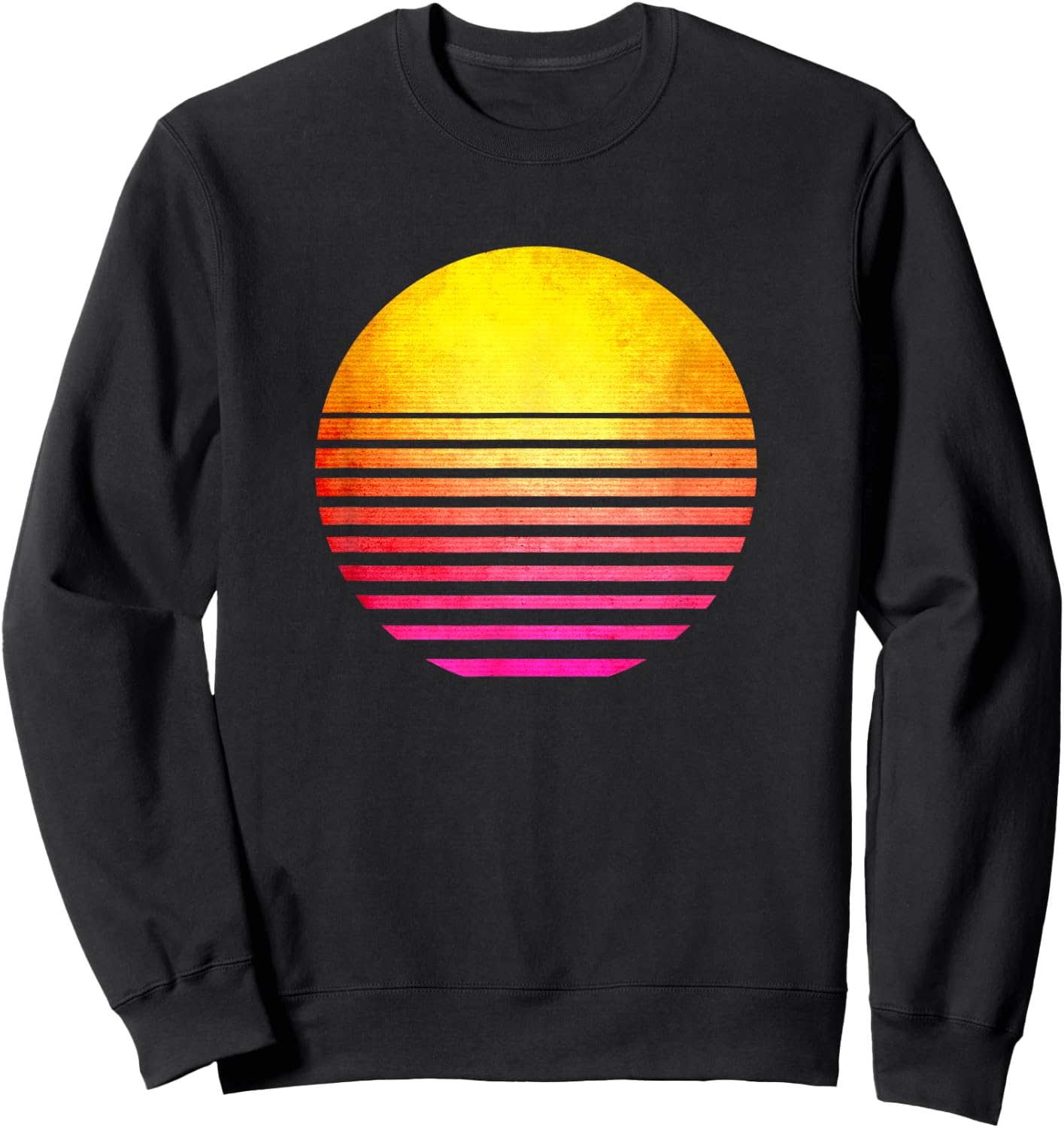 Retro Sun Outrun women, gym workout Sweatshirt - Sweatshirt | Black