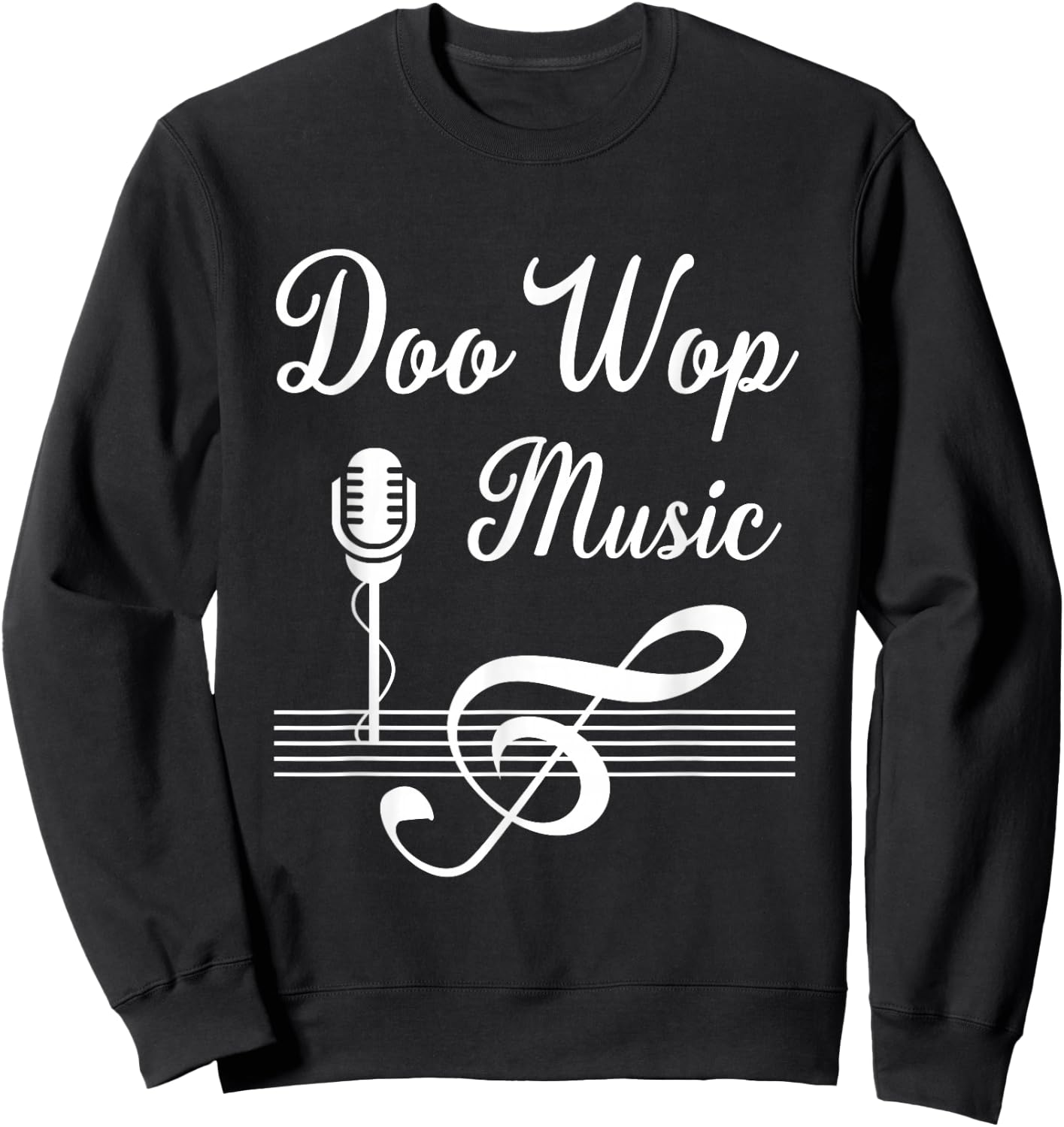 Doo Wop Retro 1950s Sock Hop Costume 50s Vintage Rockabilly Sweatshirt - Sweatshirt | Black
