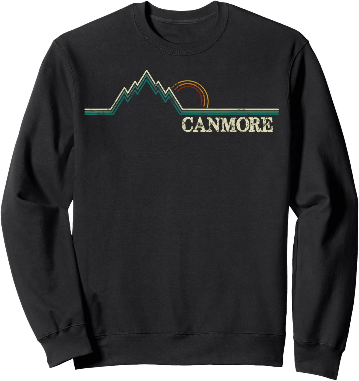 Canmore Canada Adventure Mountain Sweatshirt - Sweatshirt | Black