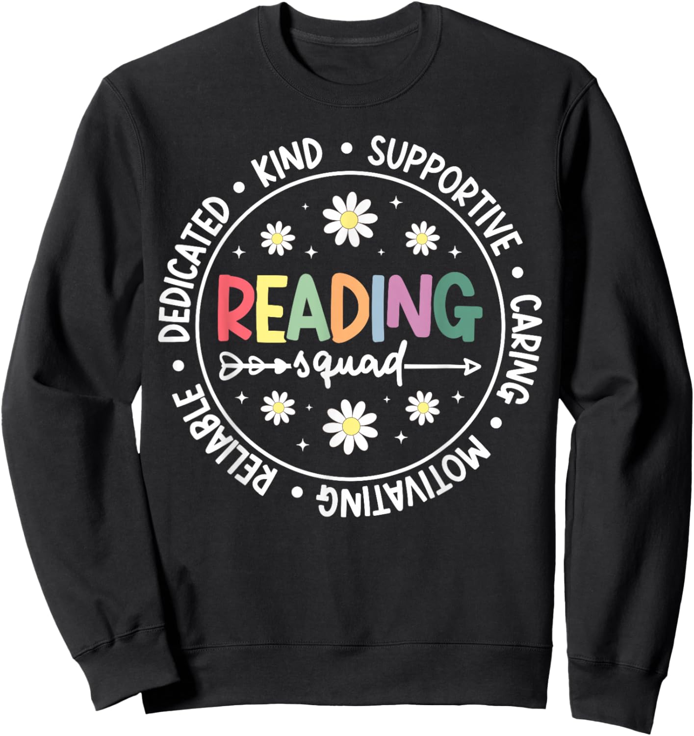 Reading Squad Reading Specialist Team Reading Specialists Sweatshirt - Sweatshirt | Black