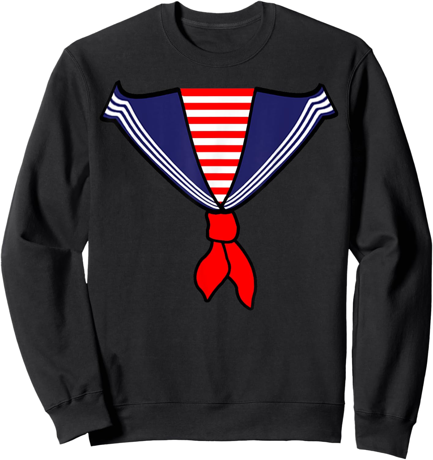 Retro Deckhand Nautical Sailor Halloween Fancy Dress Costume Sweatshirt - Sweatshirt | Black