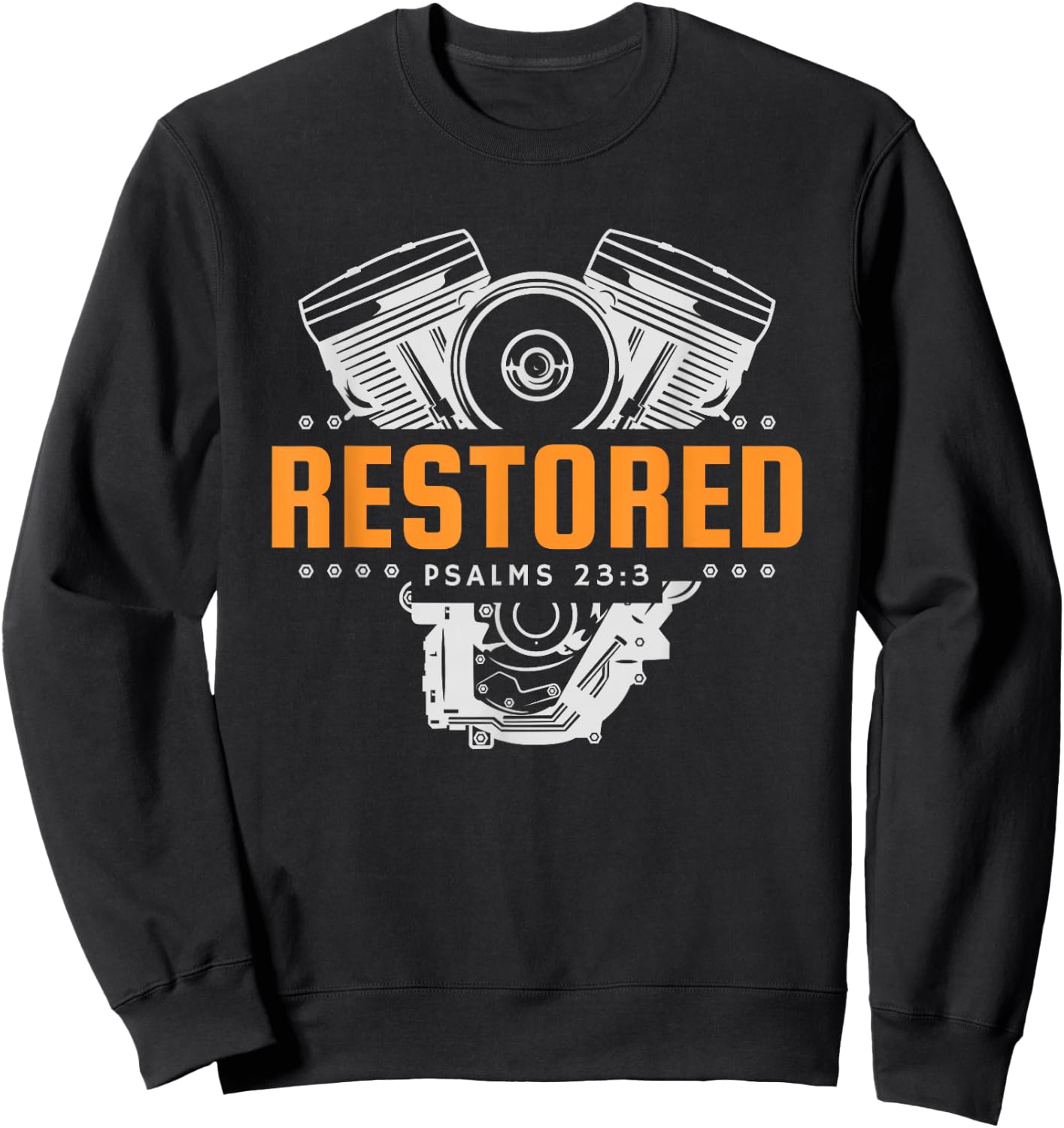 Christian Mechanic Restored Cars Automobile Sweatshirt - Sweatshirt | Black