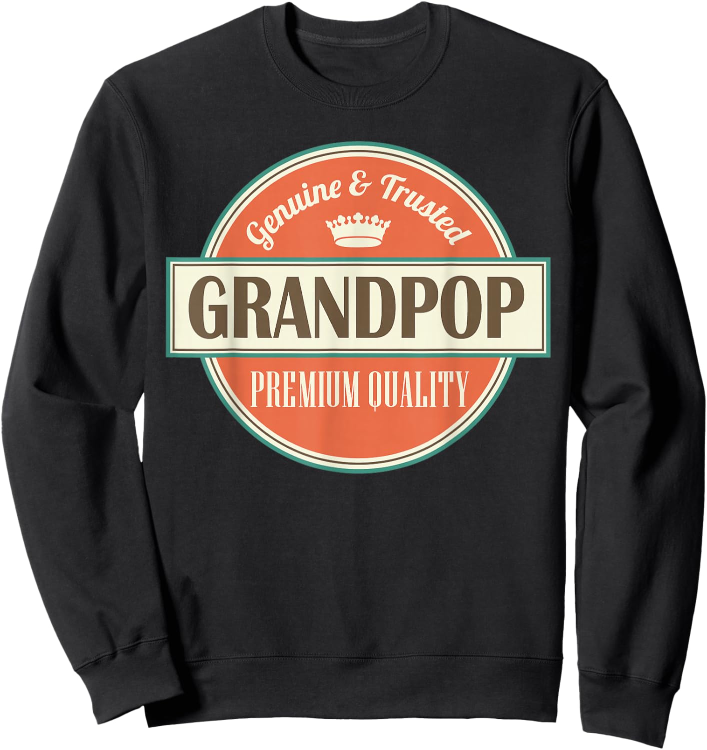 Grandpop Grandpa Fathers Day Gift Sweatshirt - Sweatshirt | Black