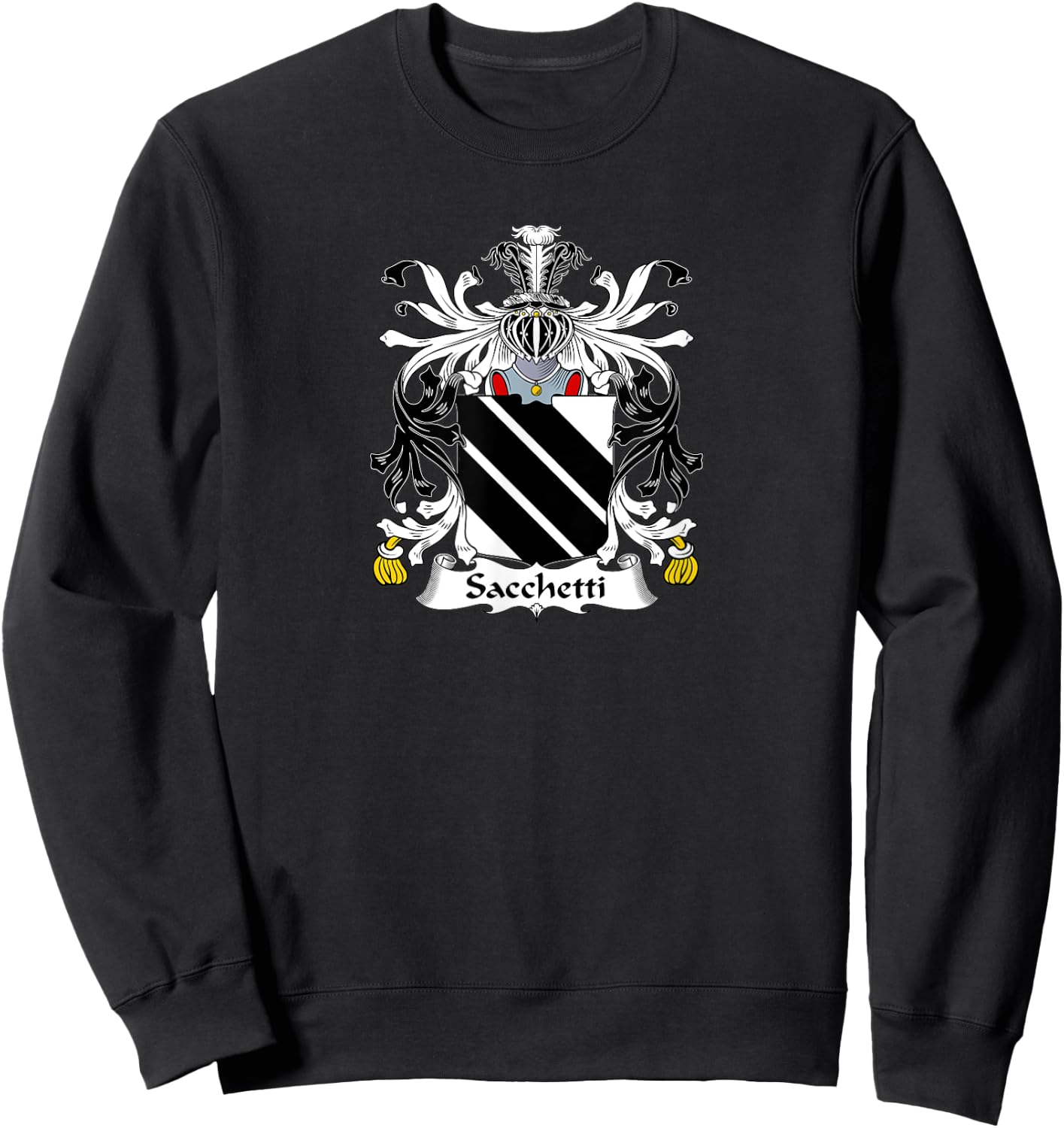 Sacchetti Coat of Arms - Family Crest Sweatshirt - Sweatshirt | Black