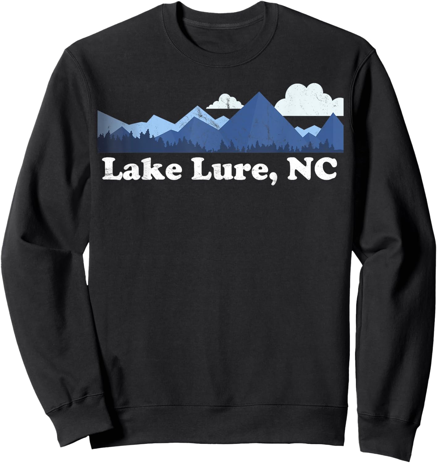 Cute Lake Lure North Carolina Blue Ridge Mountains NC Sweatshirt - Sweatshirt | Black