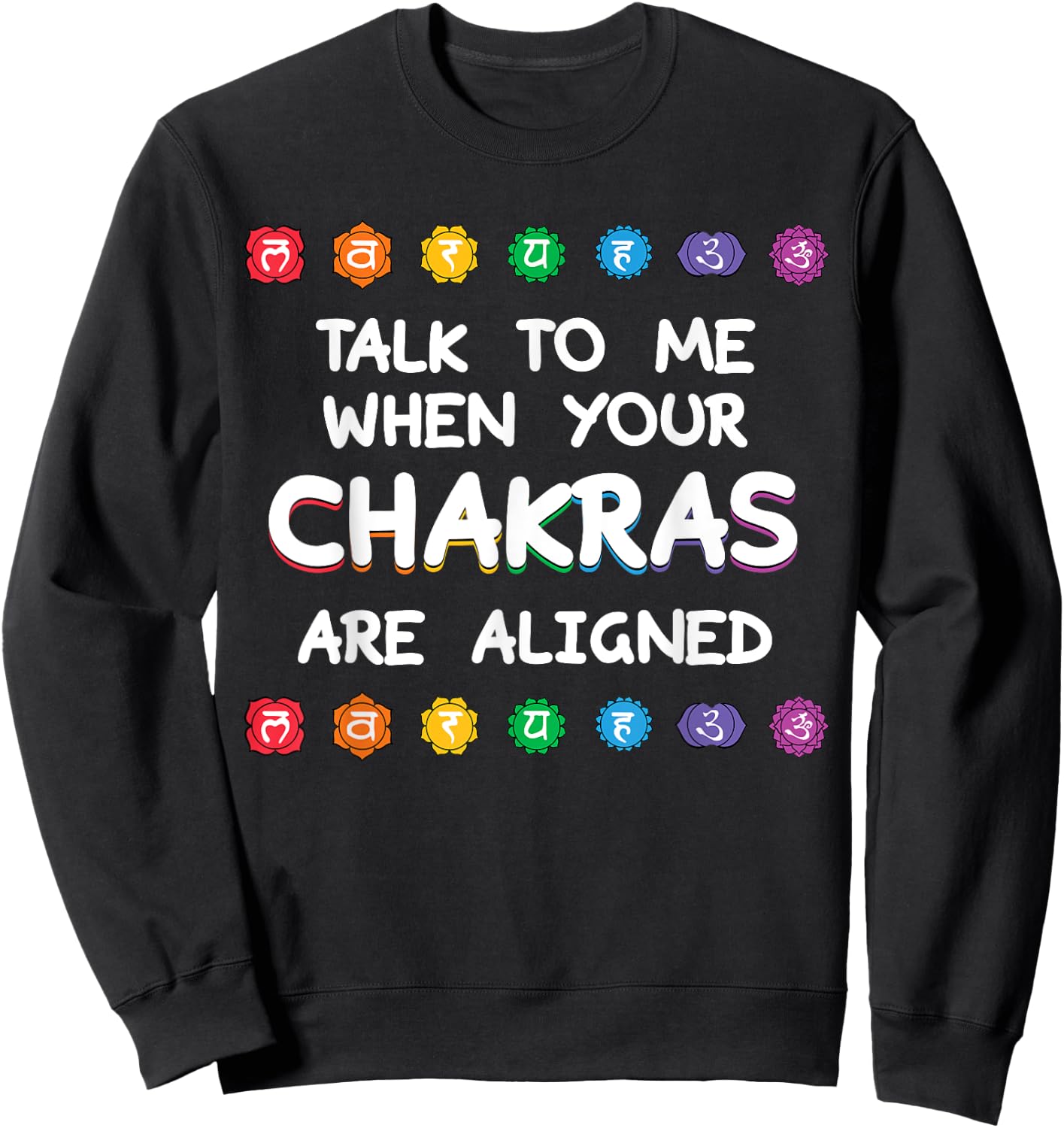 Funny Chakra Shirt Yoga Lover Meditation Sport Pose Gift Sweatshirt - Sweatshirt | Black
