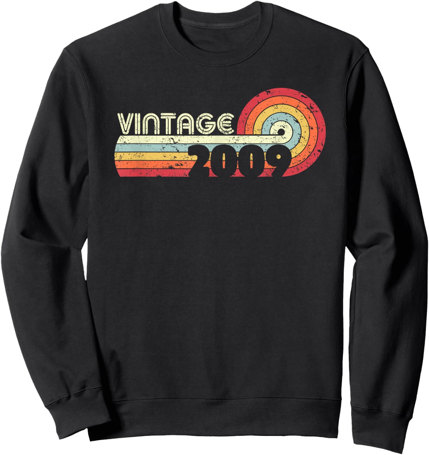 2009 Vintage Shirt, Birthday Gift . Retro Style Sweatshirt - Sweatshirt | Black
