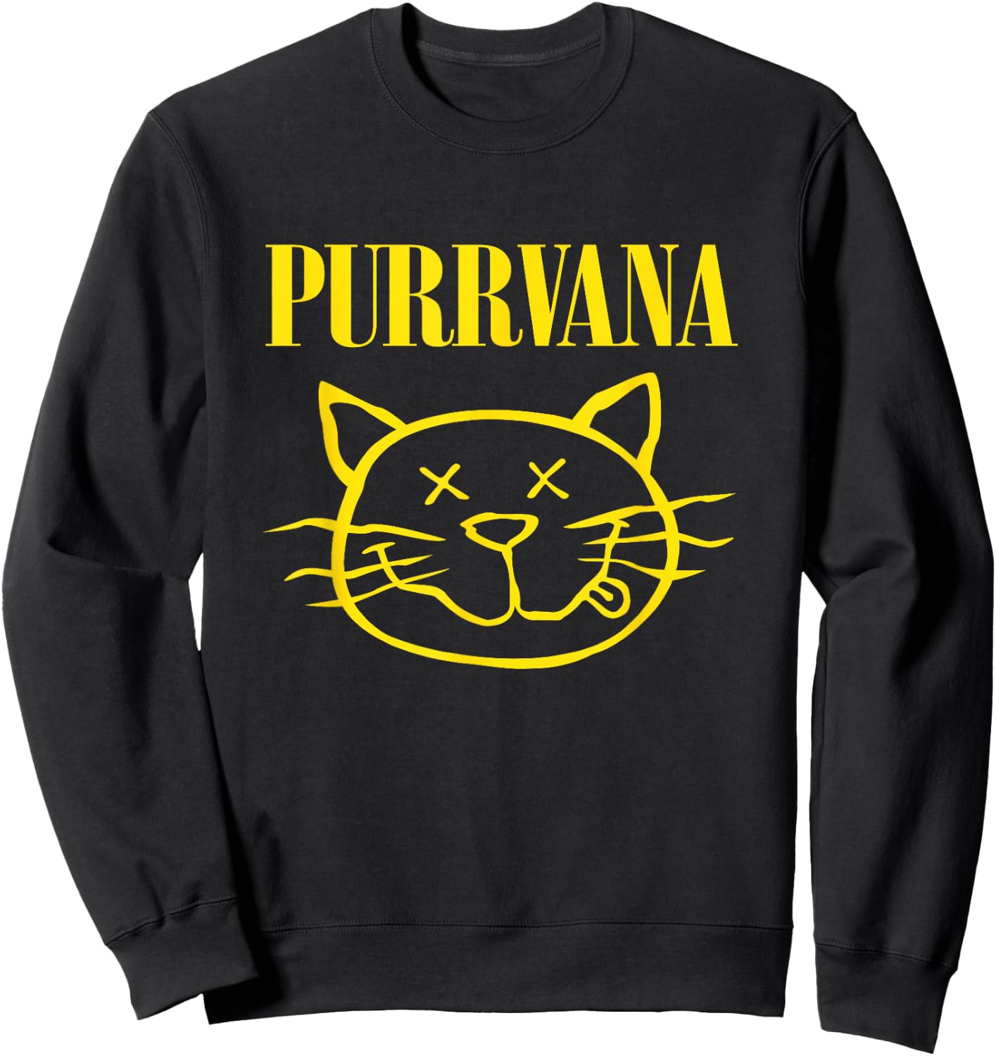 Purrvana Cat Lover Funny Humor Sweatshirt - Sweatshirt | Black