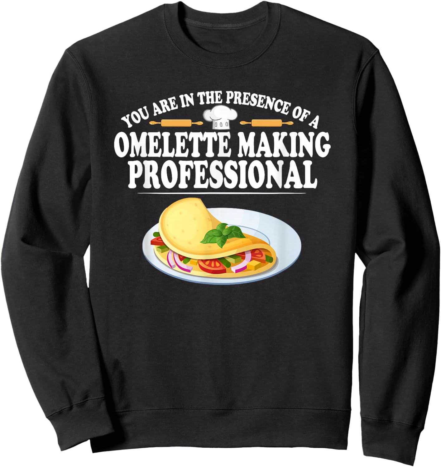 Omelette Making Professional Eggs Breakfast Sweatshirt - Sweatshirt | Black