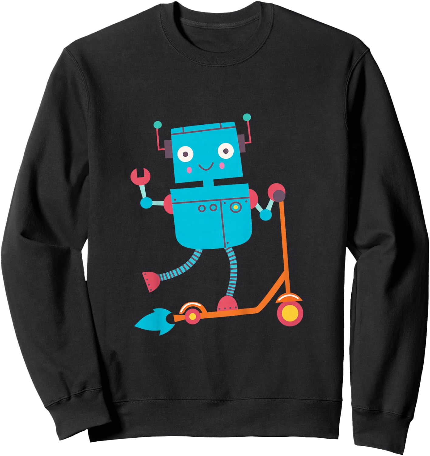 Robot Kids Boys Girls Toddler Cute Robot Future Engineer Sweatshirt - Sweatshirt | Black