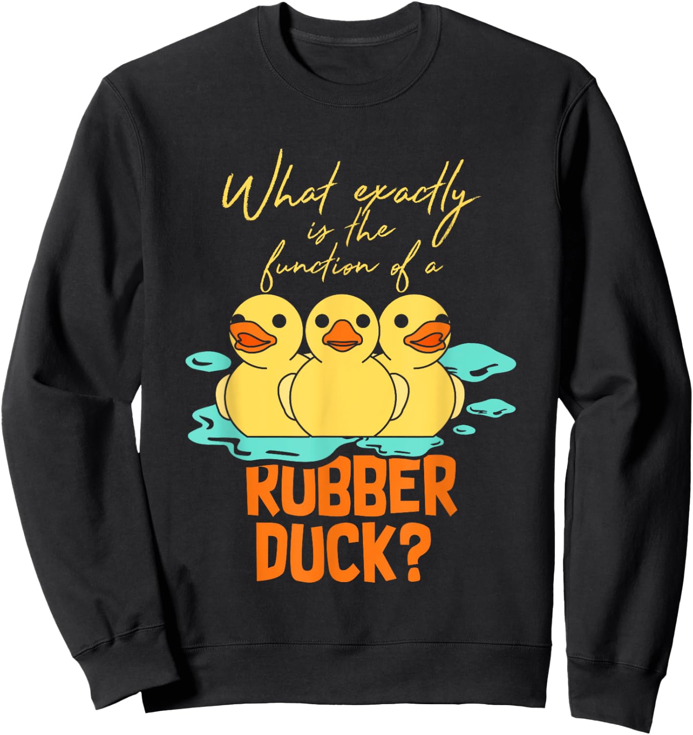 Rubber Duck Funny Animal Gift -Kids Black Small Classic Fit Short Sleeve T Back All Seasons Sweatshirt - Sweatshirt | Black