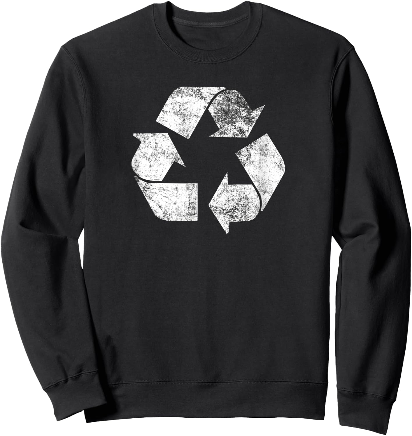 Earth Day Shirt Recycle Logo Vintage Recycling Gift Sweatshirt - Sweatshirt | Black