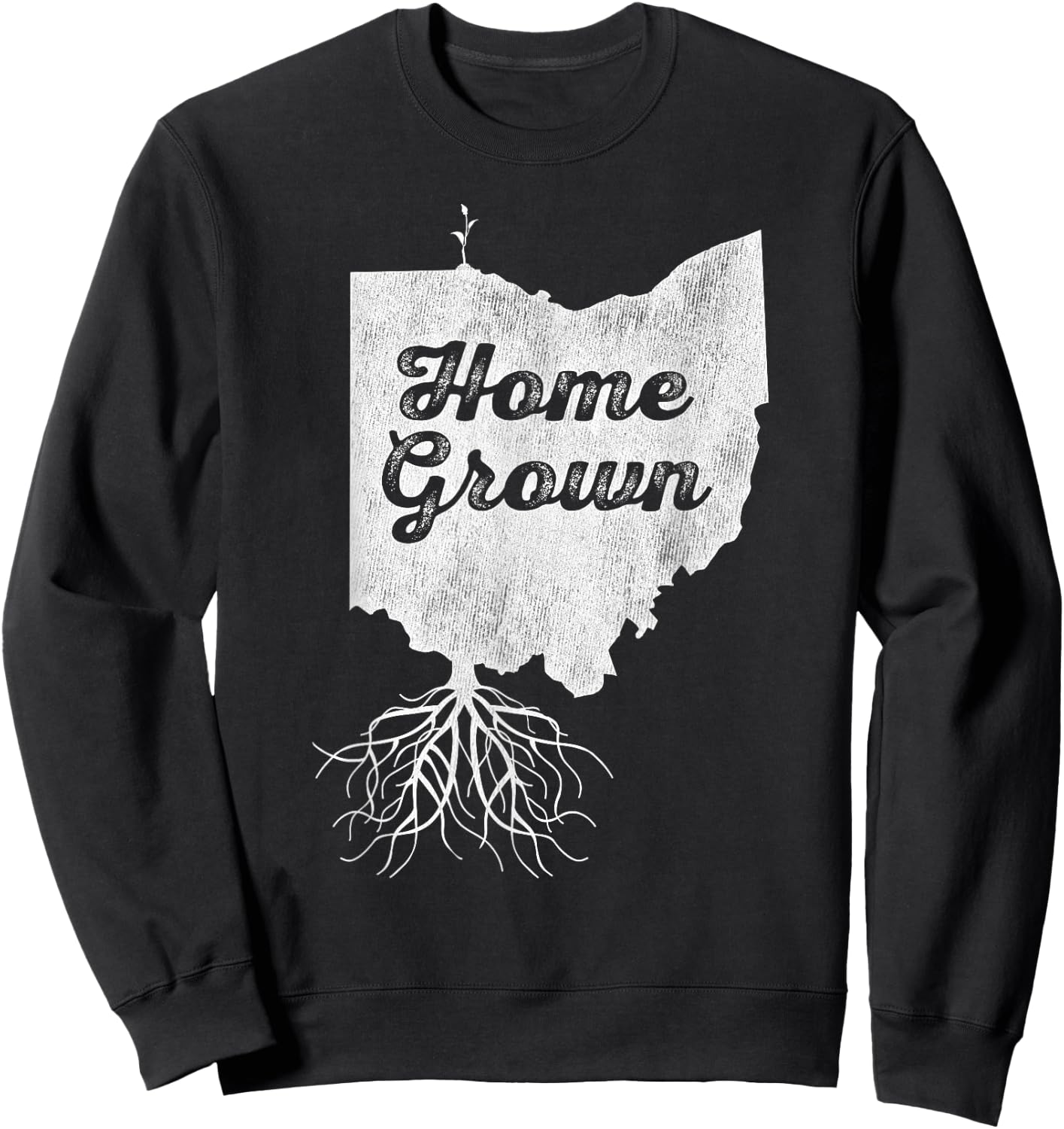 Ohio T Shirt Home Grown Roots OH State Pride Sweatshirt - Sweatshirt | Black