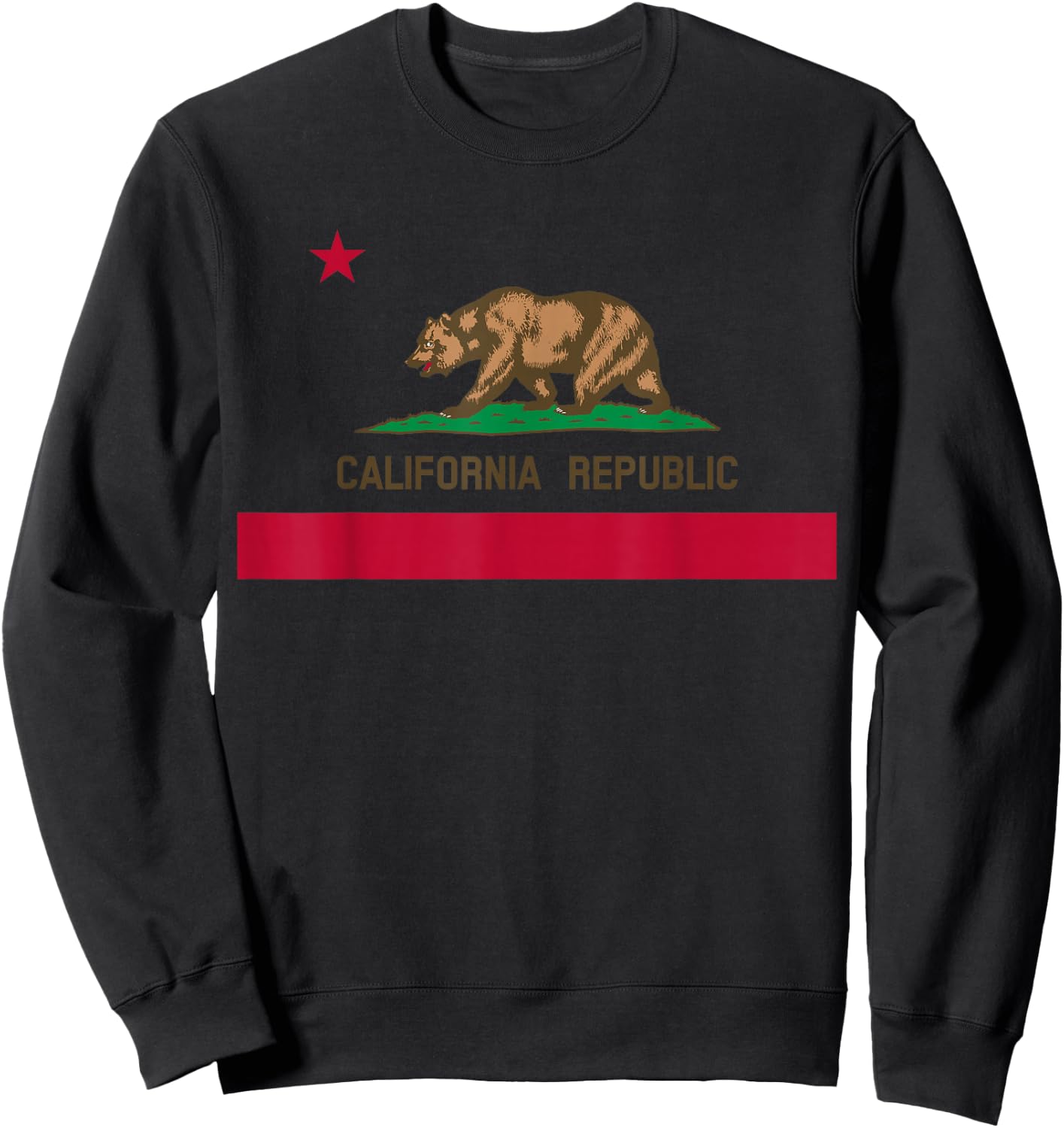 California Republic Flag Patriotic State Travel USA Sweatshirt - Sweatshirt | Black