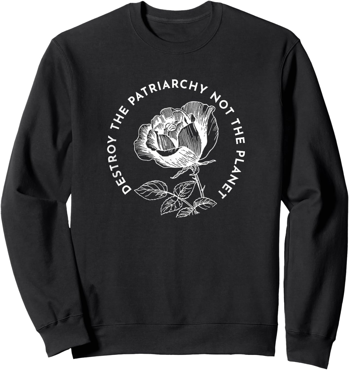 Destroy the Patriarchy Not the Planet Sweatshirt - Sweatshirt | Black
