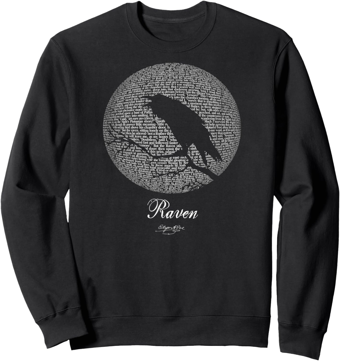 Edgar Allan Poe T Shirt Gothic Tales of Poe Gif for Readers Sweatshirt - Sweatshirt | Black