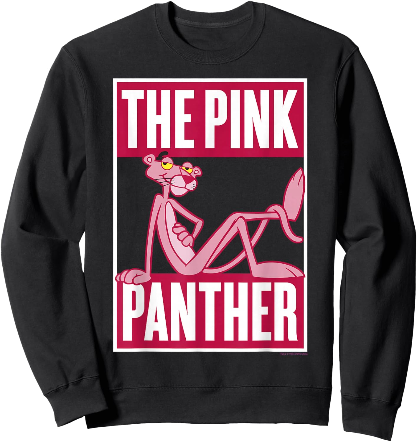 Pink Panther Casual Brick Logo Portrait Small Sweatshirt - Sweatshirt | Black