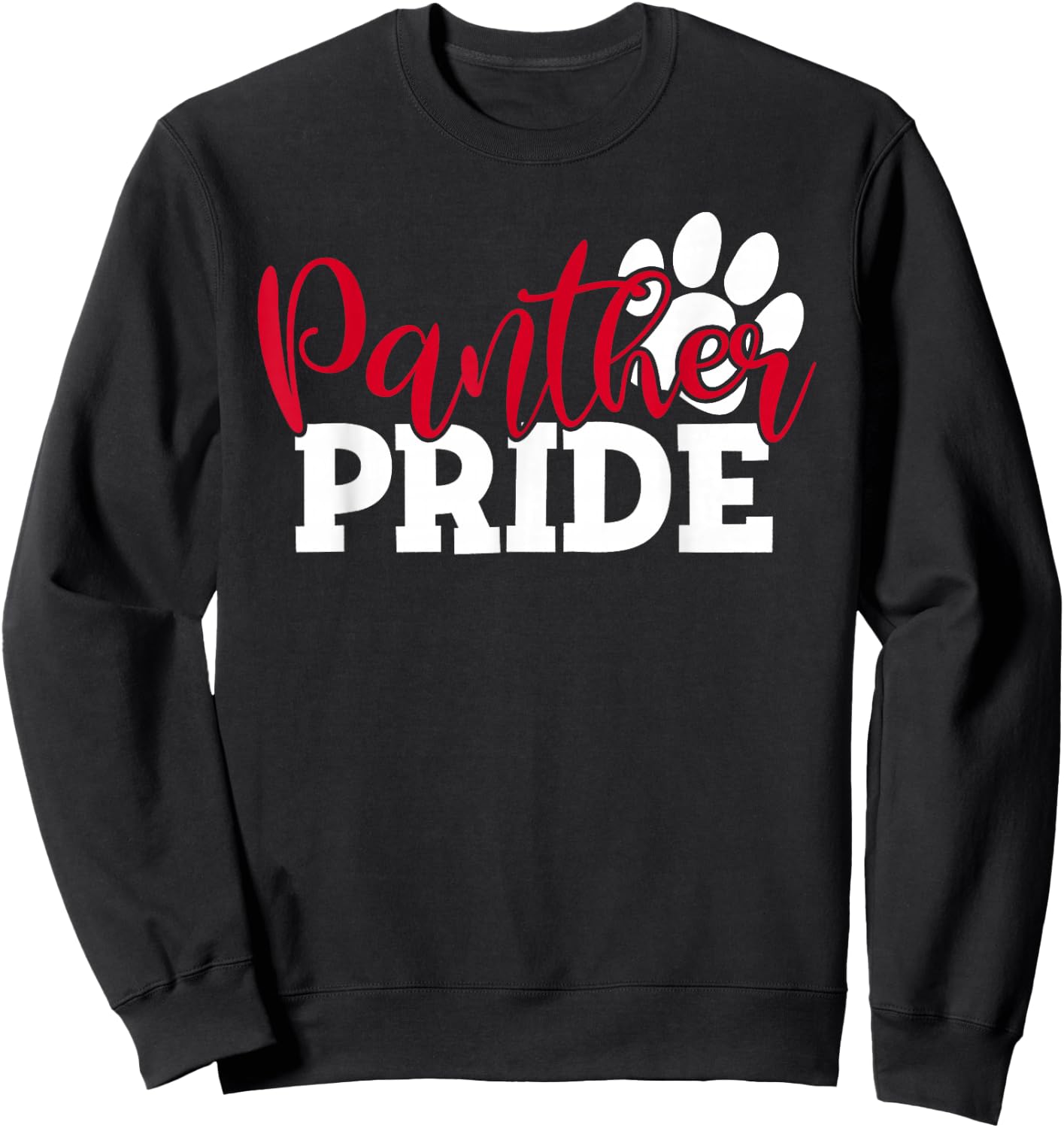 Vintage Panthers School Sports Name Spirit Back To School Sweatshirt - Sweatshirt | Black