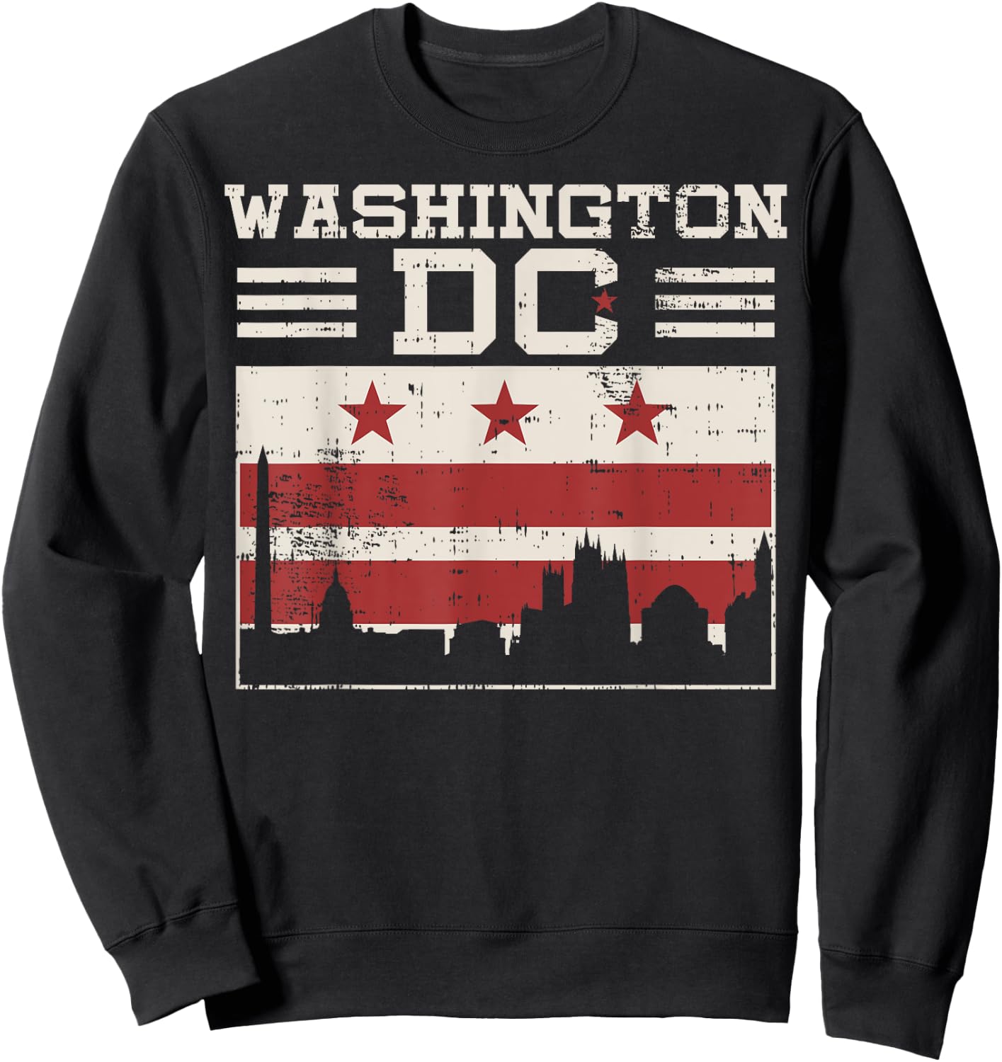 Fun Washington DC Com-ic Style Gift Design Idea Sweatshirt - Sweatshirt | Black