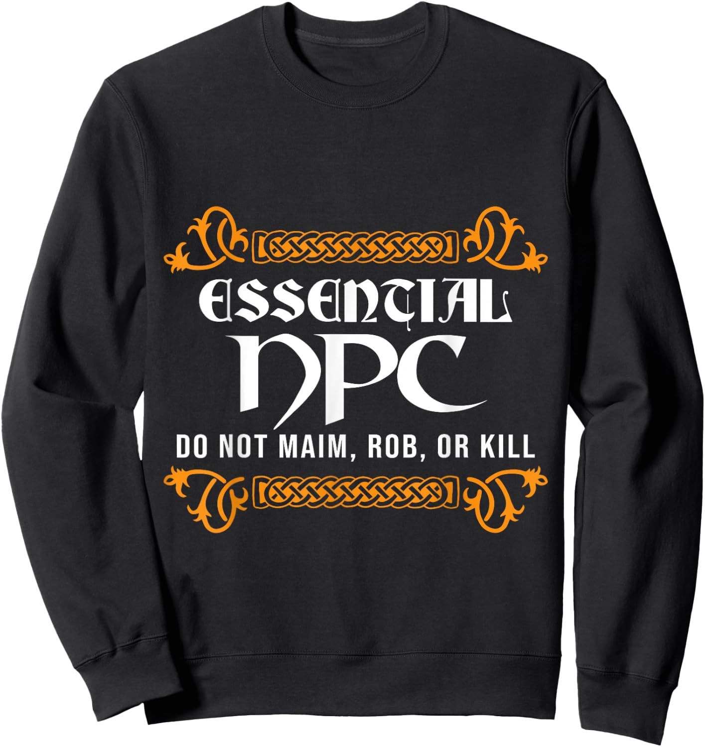 Larp Larping RPG Roleplay Gaming NPC Cosplay Costume Sweatshirt - Sweatshirt | Black