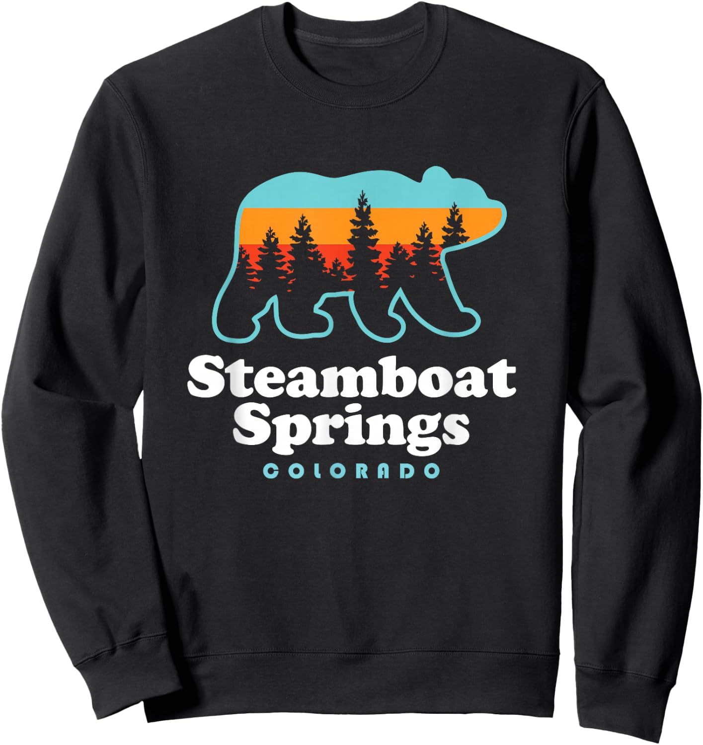 Steamboat Springs Colorado Bear Sweatshirt - Sweatshirt | Black
