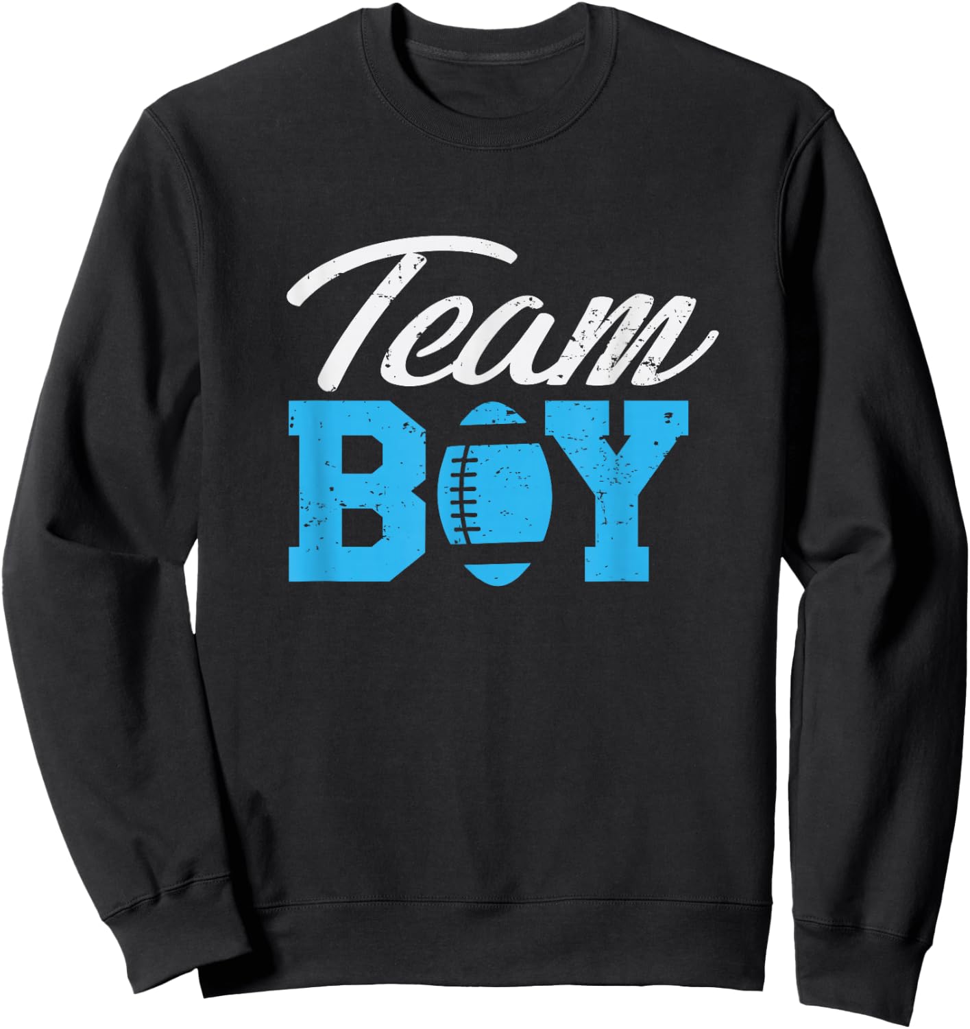 Team Boy Gender Reveal Shirts Graphic Football Gift Sweatshirt - Sweatshirt | Black