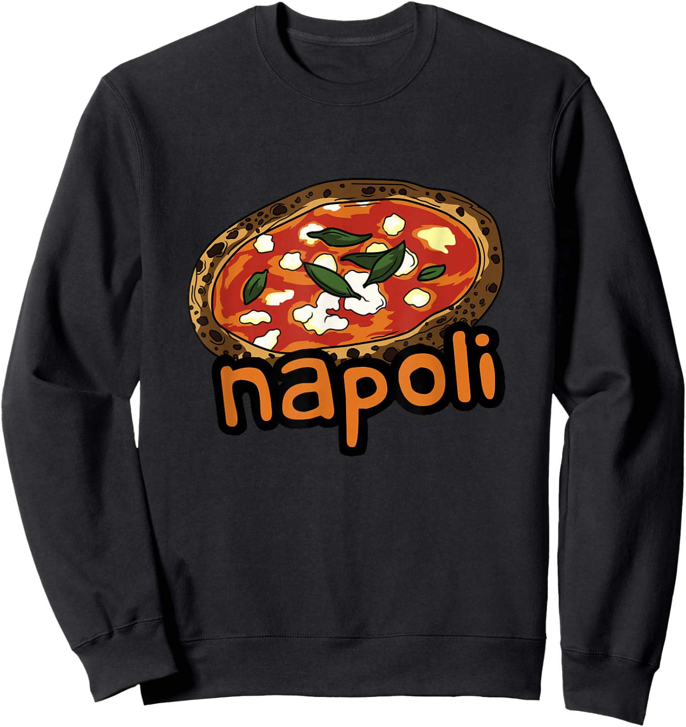 Napoli Pizza T Shirt Naples Italy Pizza Maker Jersey Sweatshirt - Sweatshirt | Black