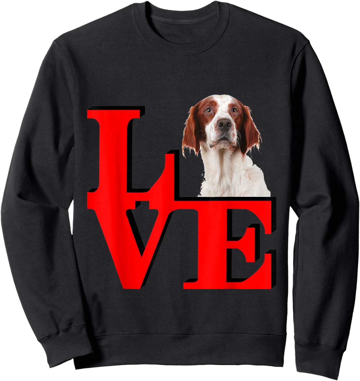 My Red and White Irish Setter Love Park Sweatshirt - Sweatshirt | Black
