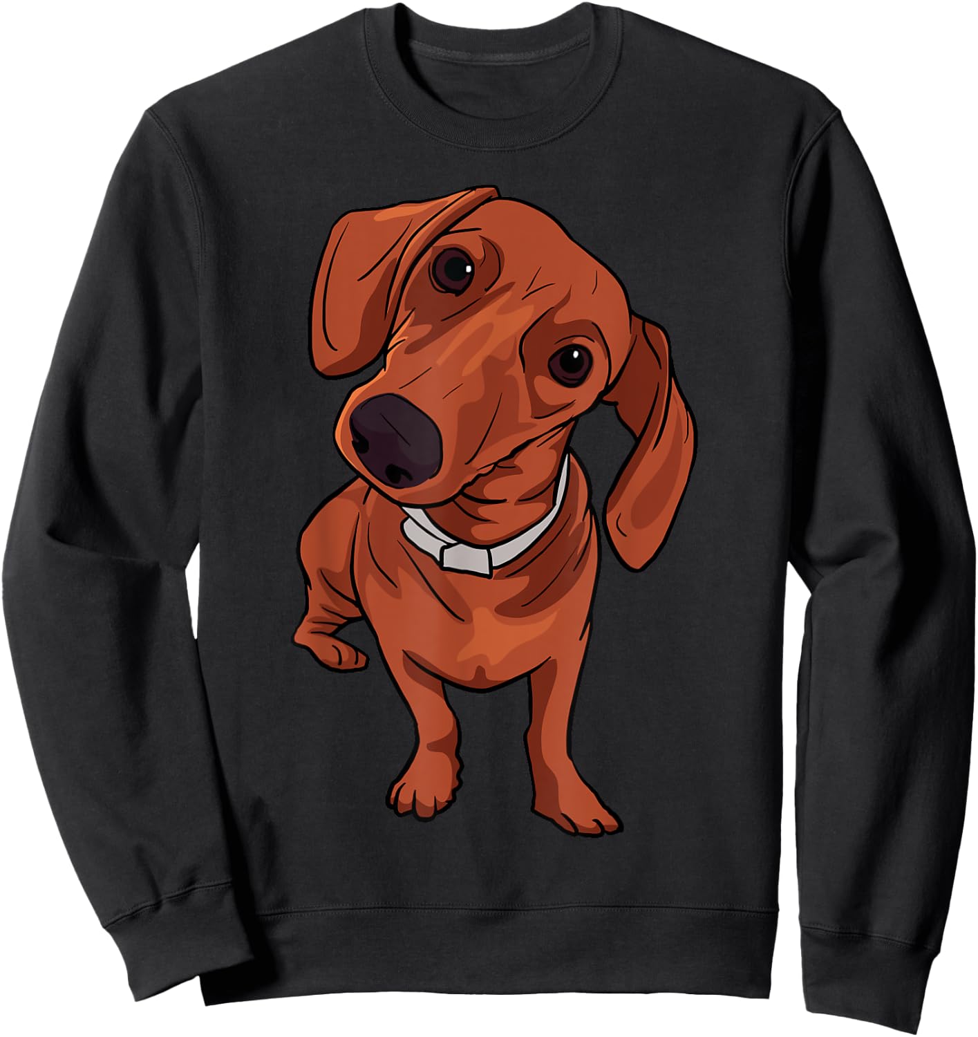Dachshund Shirt, Funny Shirt for Cute Dog Lovers Dachshund Women Kids Sweatshirt - Sweatshirt | Black