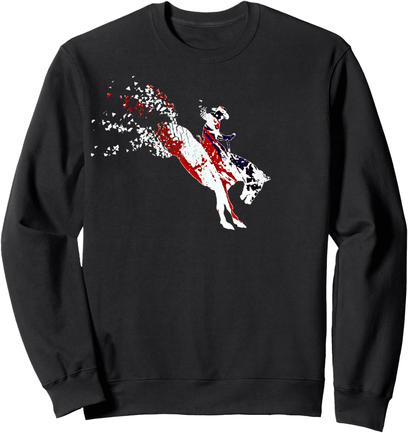 Bronc Riding Rodeo American Pride Bronc Rider Shirts Sweatshirt - Sweatshirt | Black