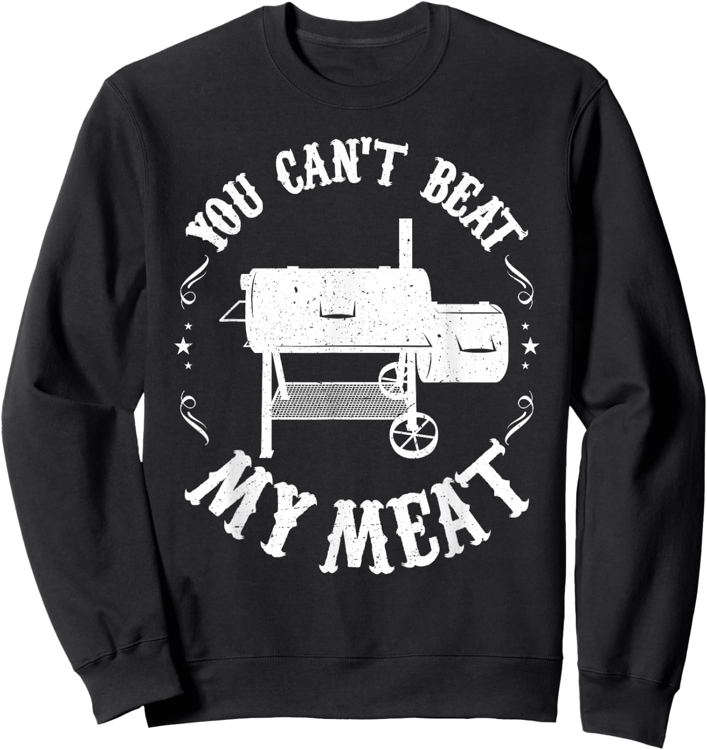 Funny BBQ Pit Reverse Flow Smoker Accessory Dad Grill Gift Sweatshirt - Sweatshirt | Black