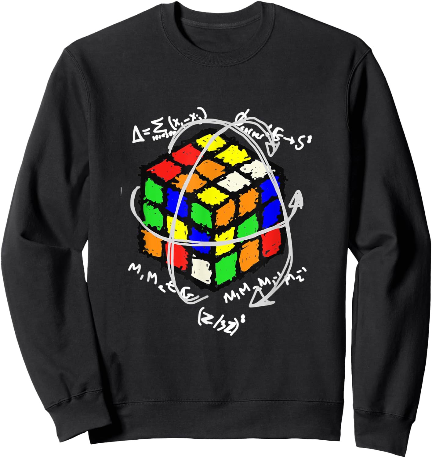 Funny Sheldon Nerdy Puzzle Cube Group Theory Math Teacher Sweatshirt - Sweatshirt | Black